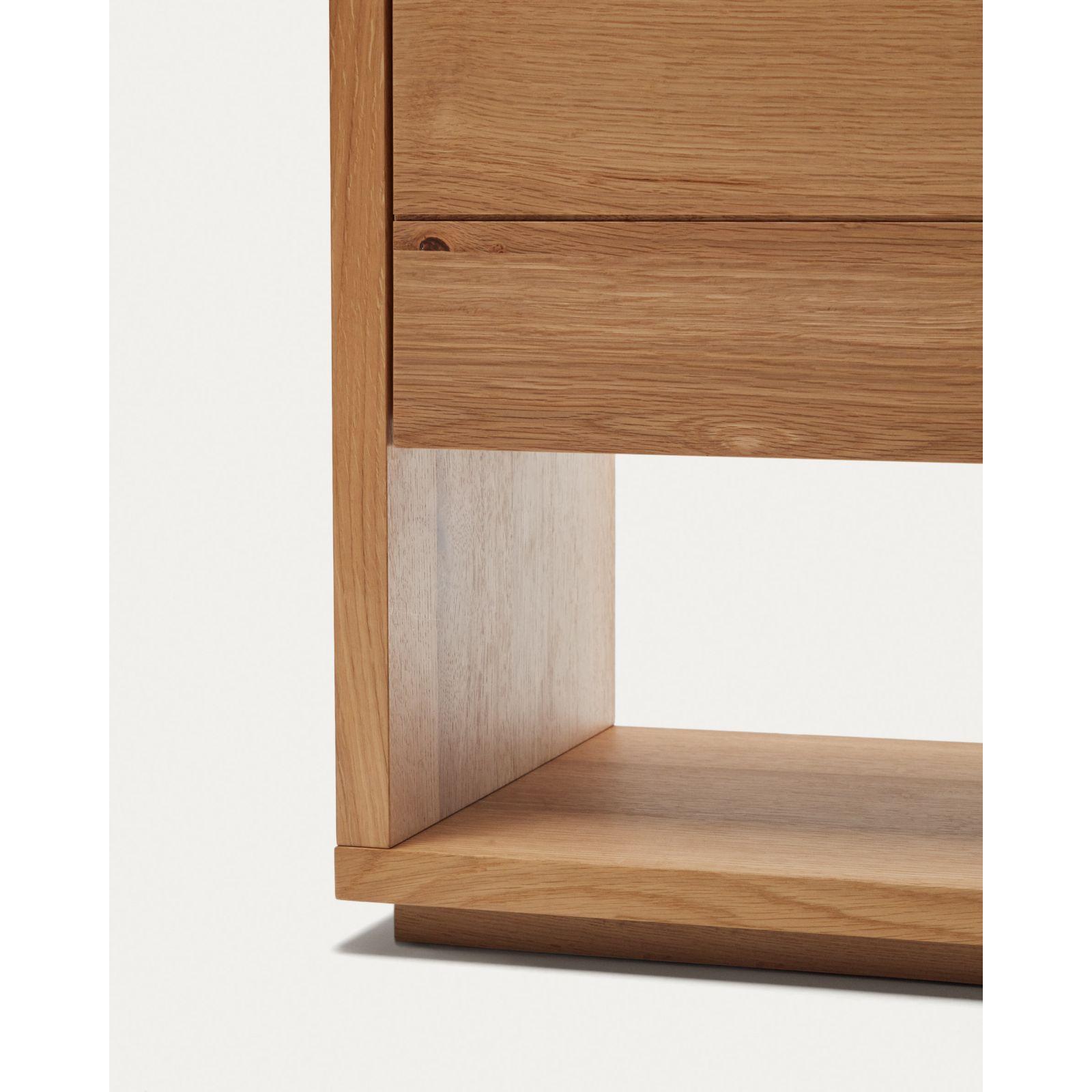 Alguema Sideboard 3 Türen mit Eichenfurnier und natürlichem Finish 151 x 74 cm