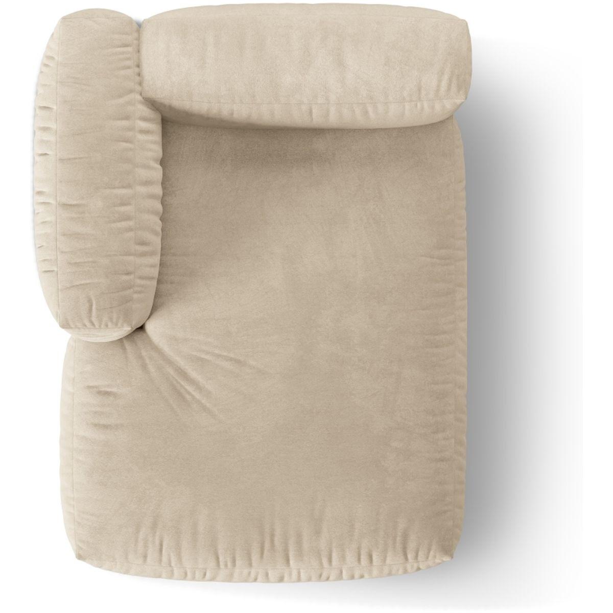 Chaise Longue Martina 176x120x75 - Ausrichtung: links - Bezug: Velvet (Vogue), Light Beige