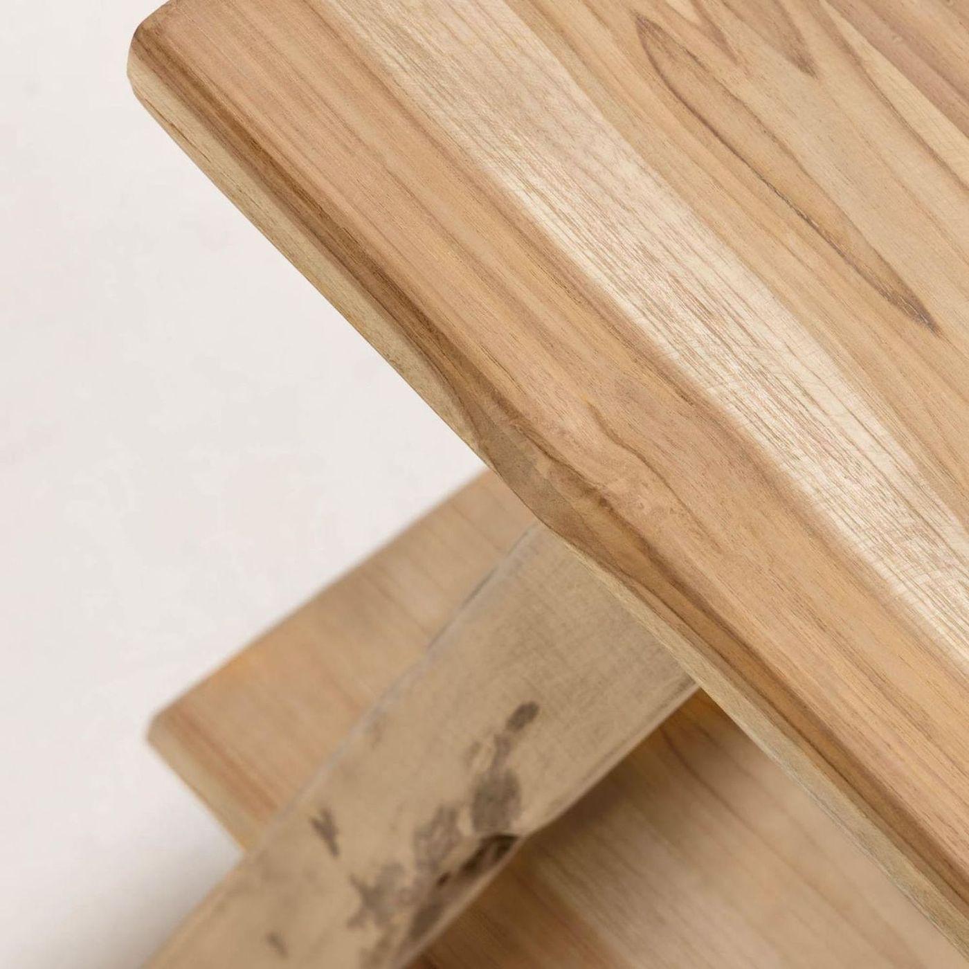 Holzbank Fajat Safara aus massivem recyceltem Teakholz 100
