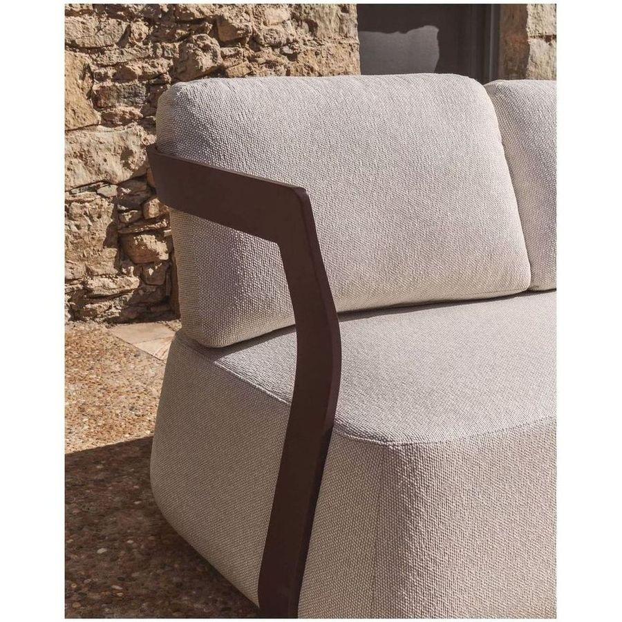 Gartensofa 3-Sitzer Tamaris Aluminium in Braun 217
