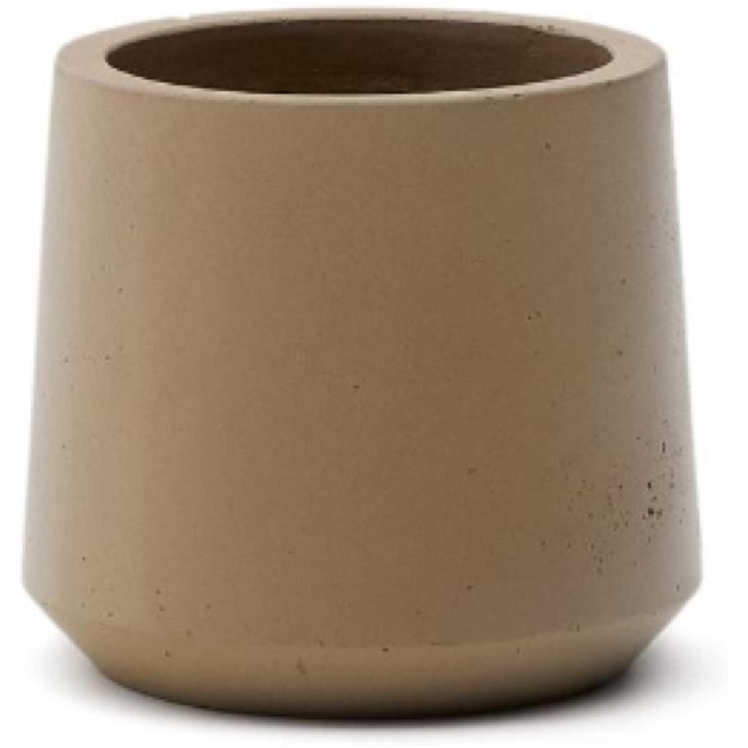 Blumentopf Calun aus Zement in Beige 32x32