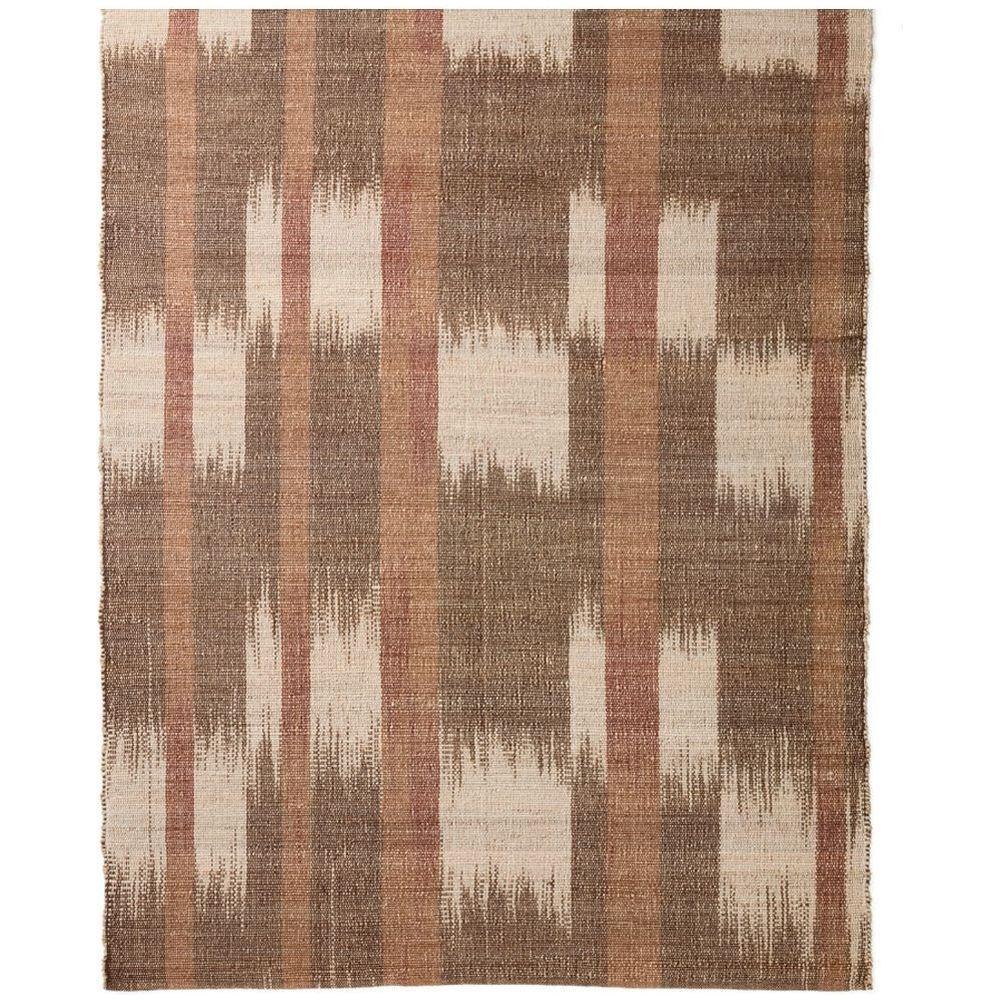 Teppich Domira aus Jute mit mehrfarbiger Ikat-Grafik 200x300