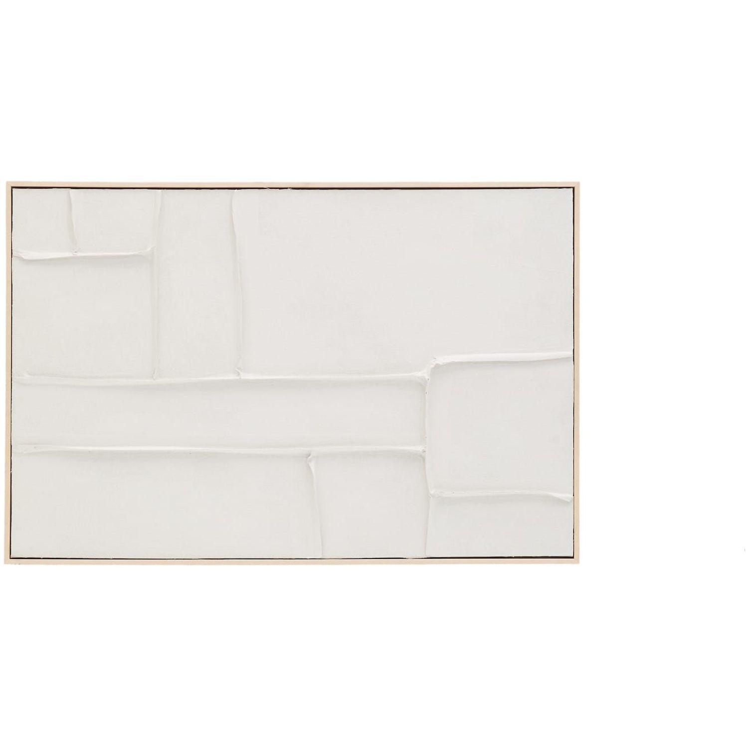 Bild Klis aus Leinen mit geometrischen Formen weiss 60x90