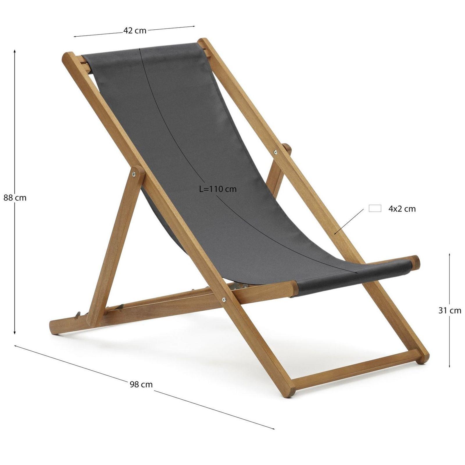 Liegestuhl Lounger schwarz (verstellbar)