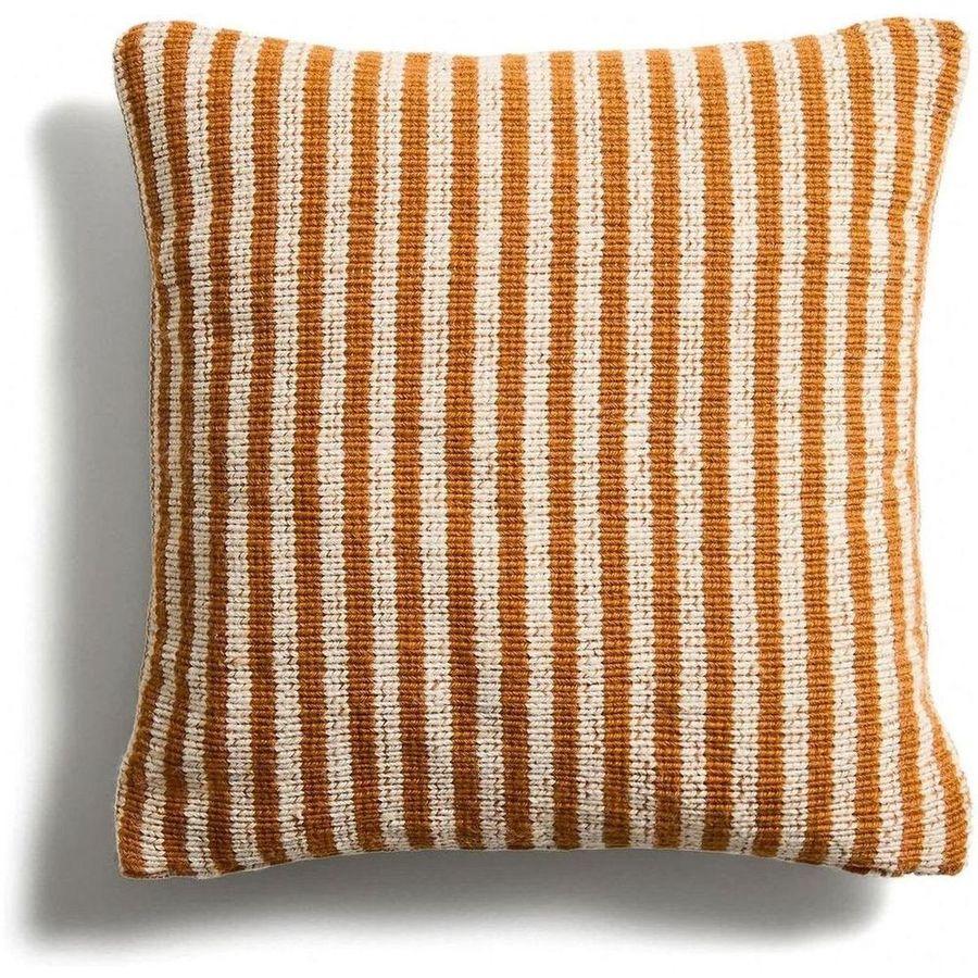 Garten Kissenbezug Dirome aus 100% PET orange gestreift 45x45