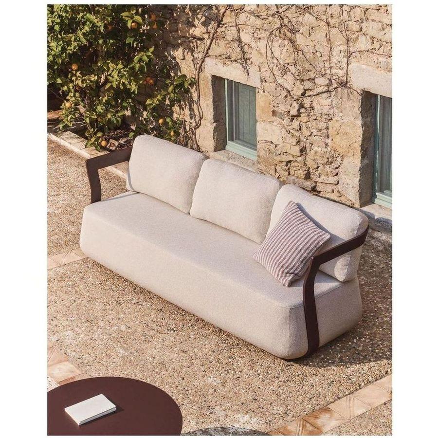 Garten Kissenbezug Dirome 100% PET beige gestreift 45x45