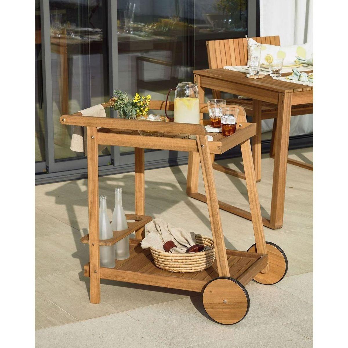 Felisa Outdoor Serviertisch aus massivem Akazienholz 100% FSC