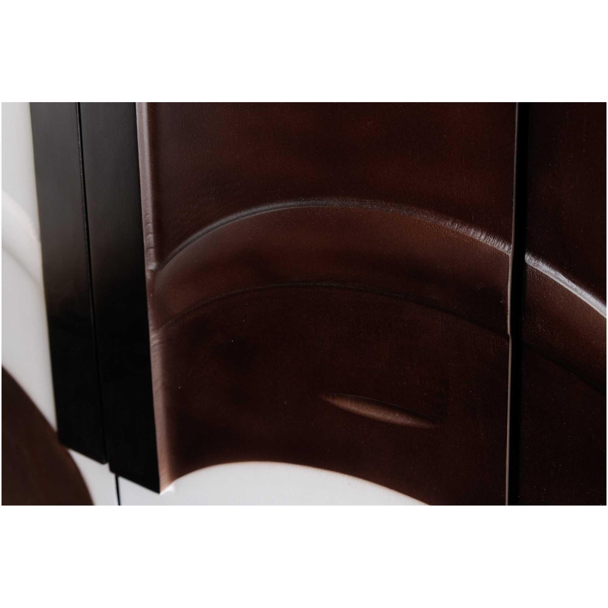 Hochkommode abgerundet Face Vintage Mangoholz braun schwarz weiss