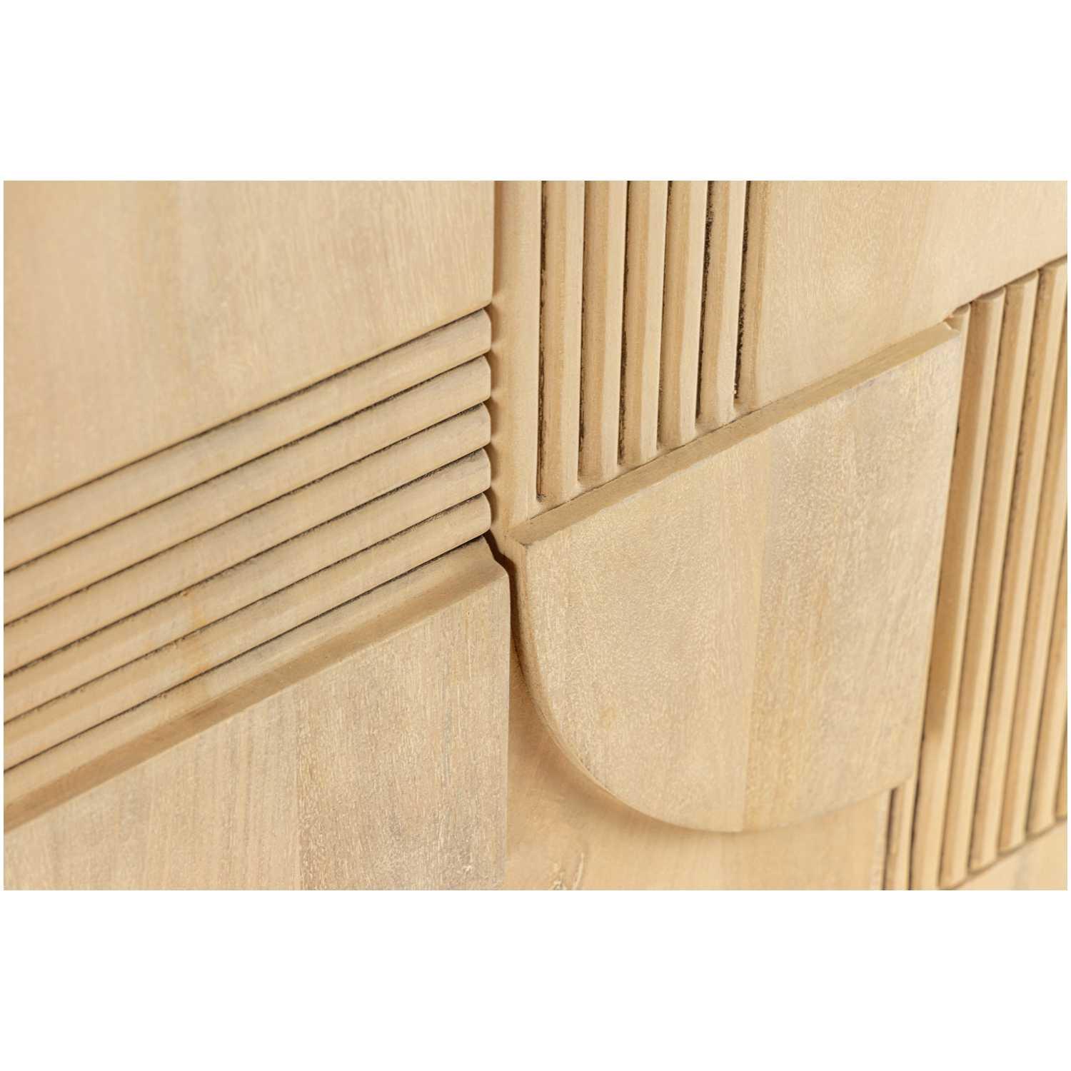 Barschrank mit Sockel ArtDeco Mangoholz weiss gekälkt 95x141