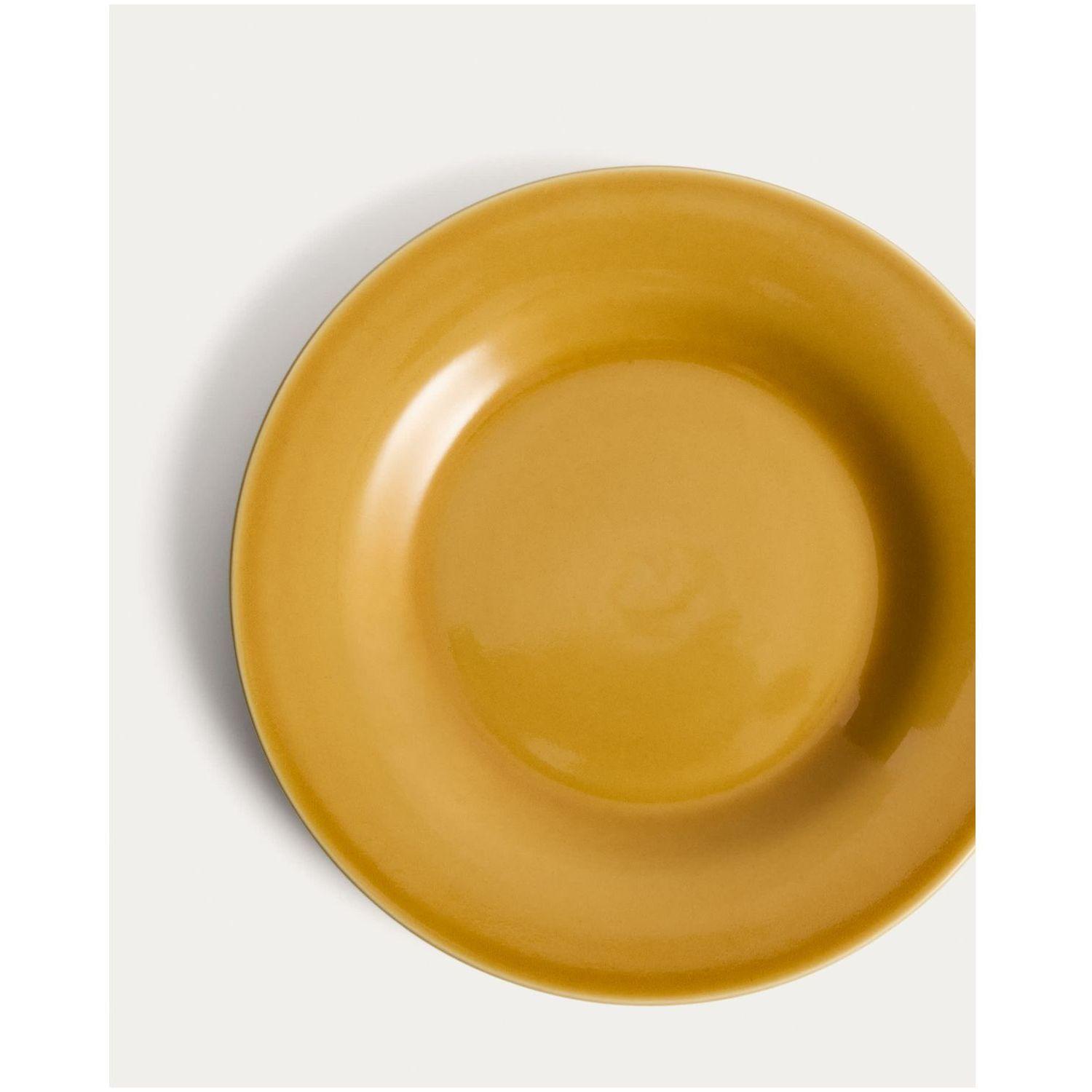 Dessertteller Selune aus Keramik in Gelb