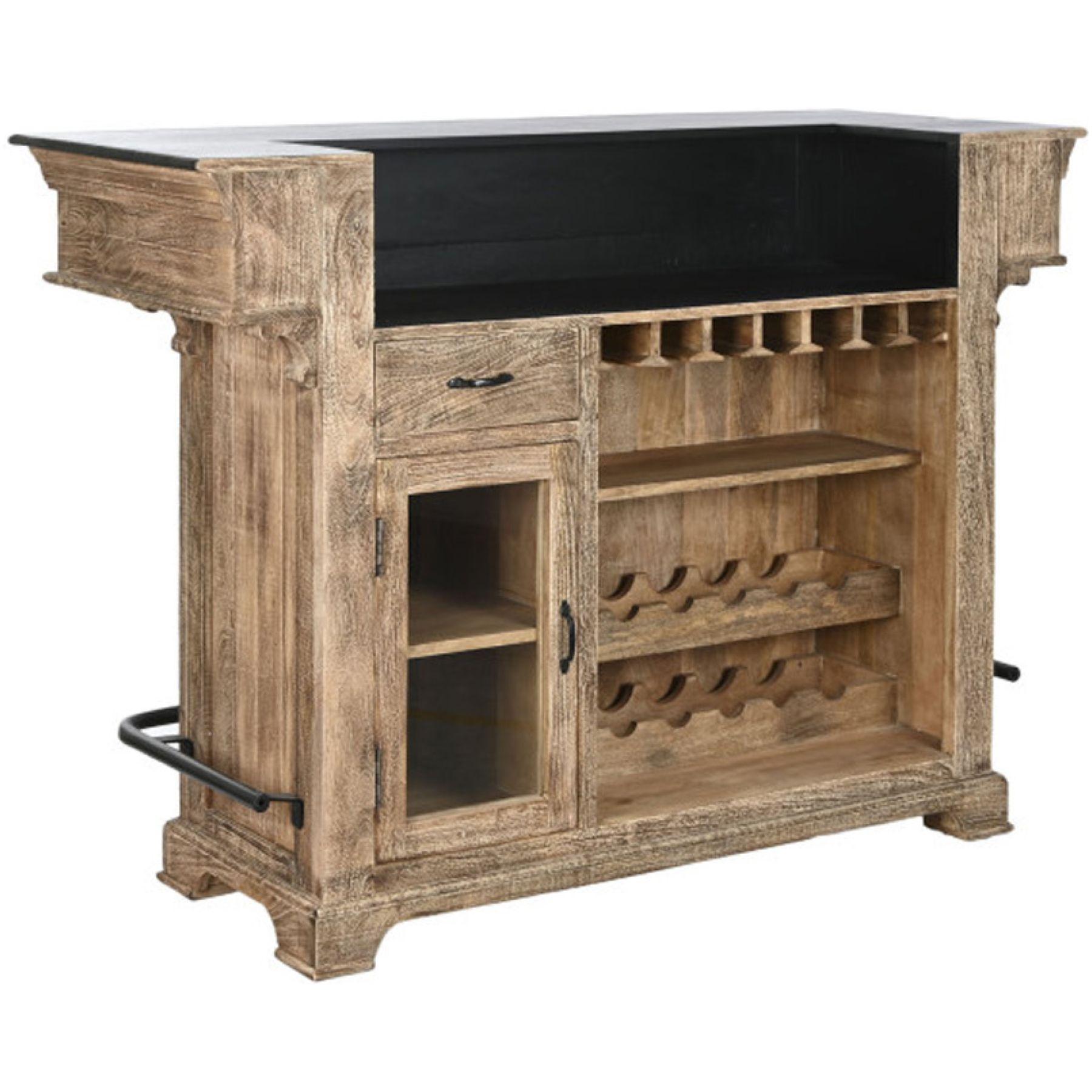 Bartheke Ladentresen Vintage Mangoholz Castle Unikat 152