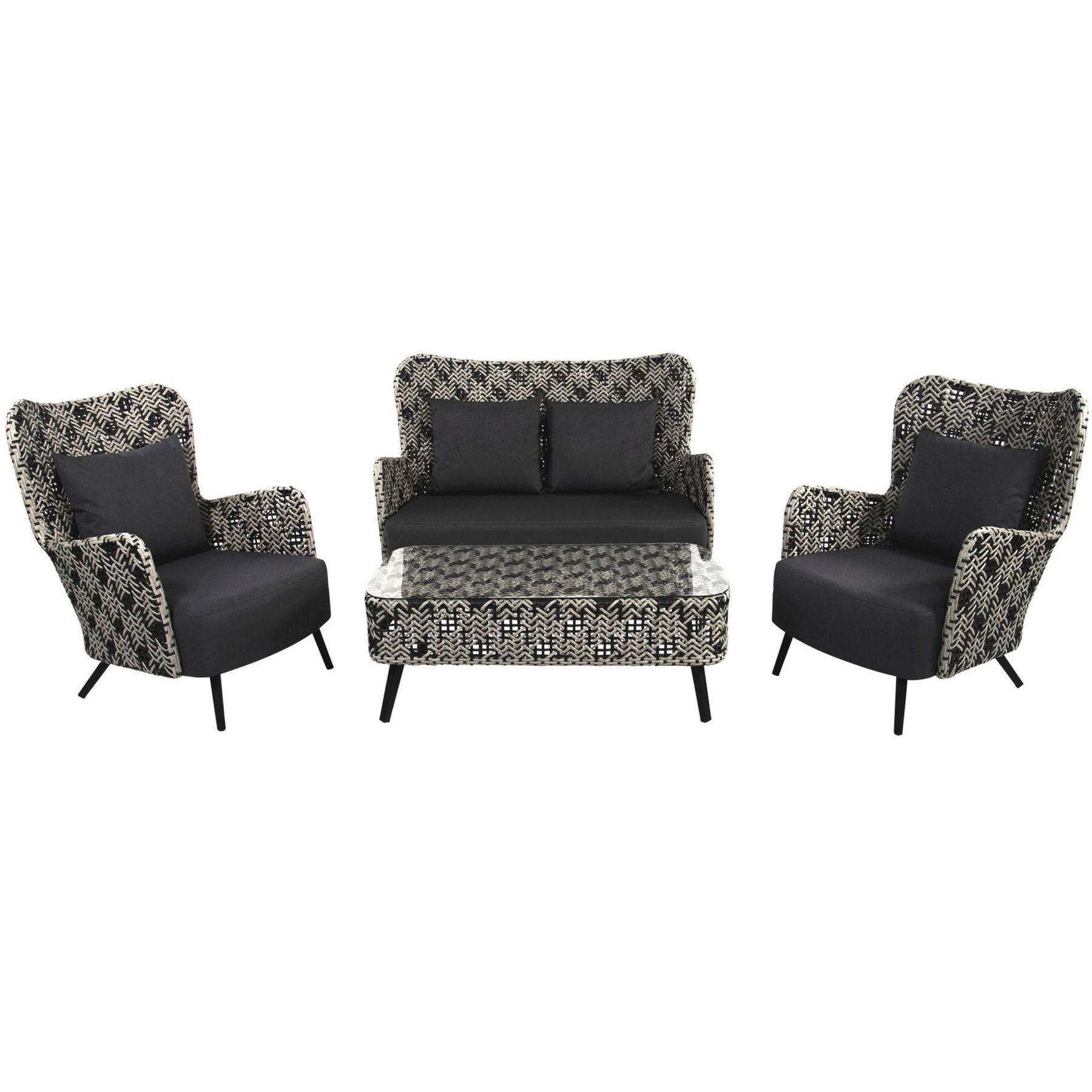 Design Gartenlounge Poly Rattan Cavagne