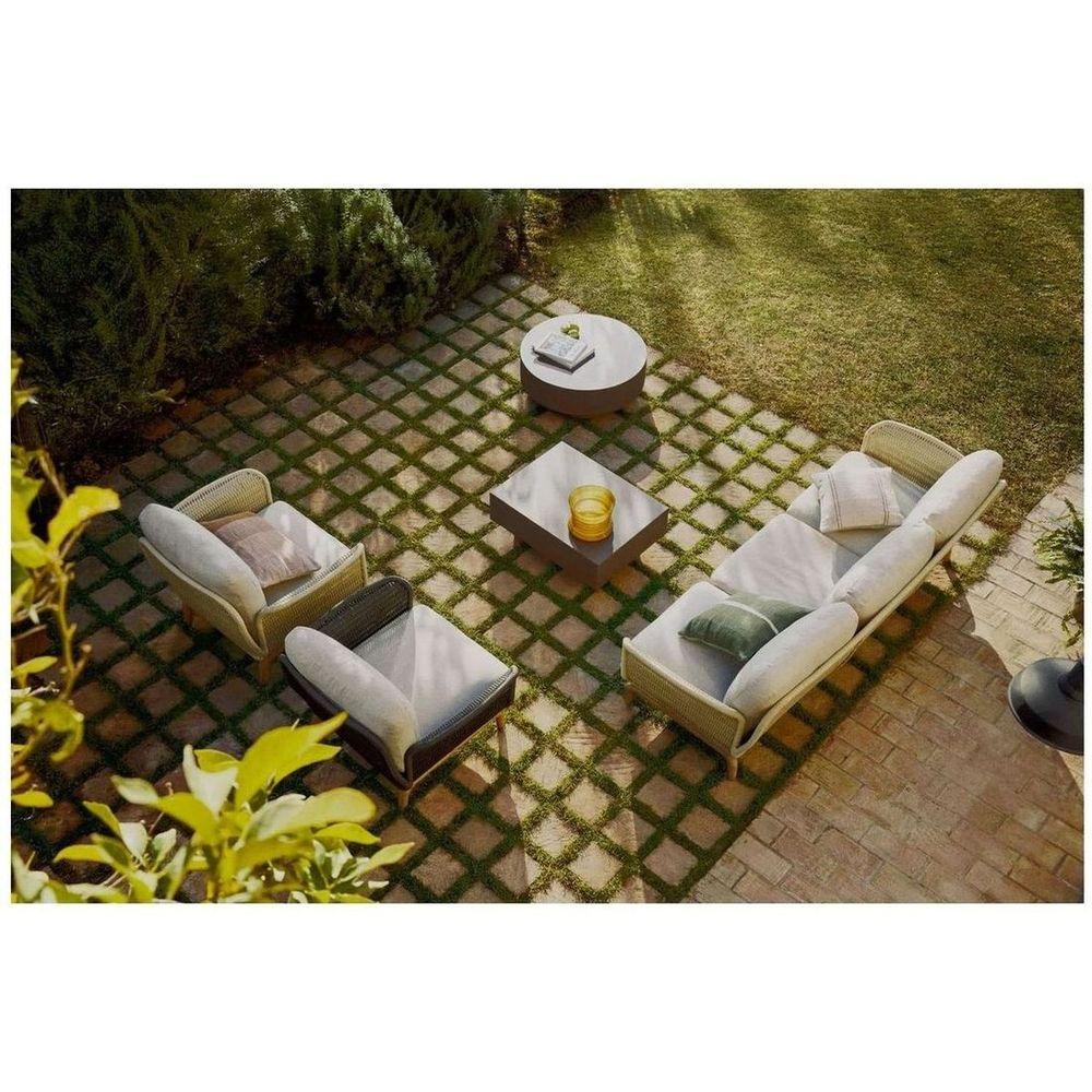 Gartensofa 3-Sitzer Alipa Akazienholz massiv Seil ecru 235