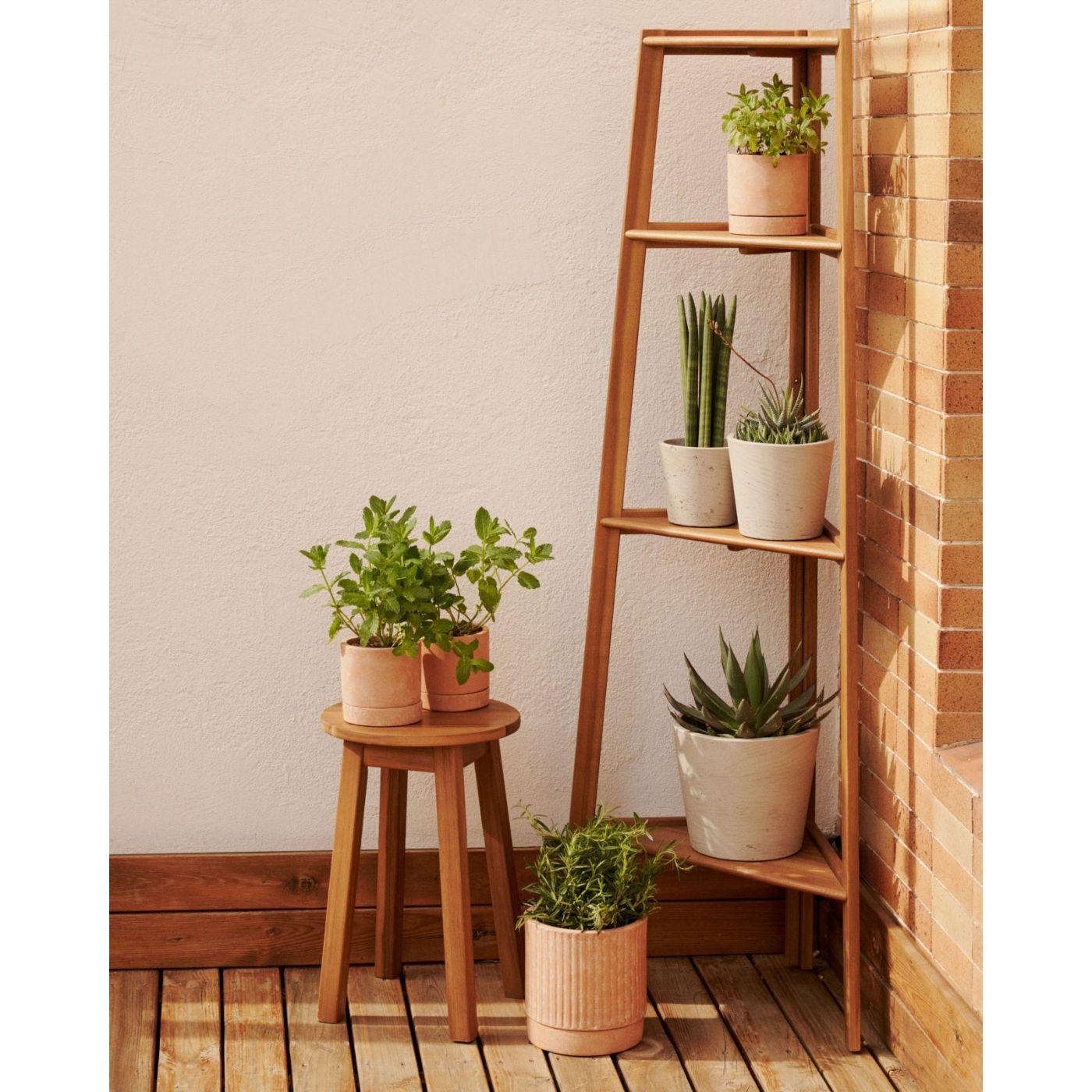 Garten Eckregal Victora Akazienholz massiv 42x150