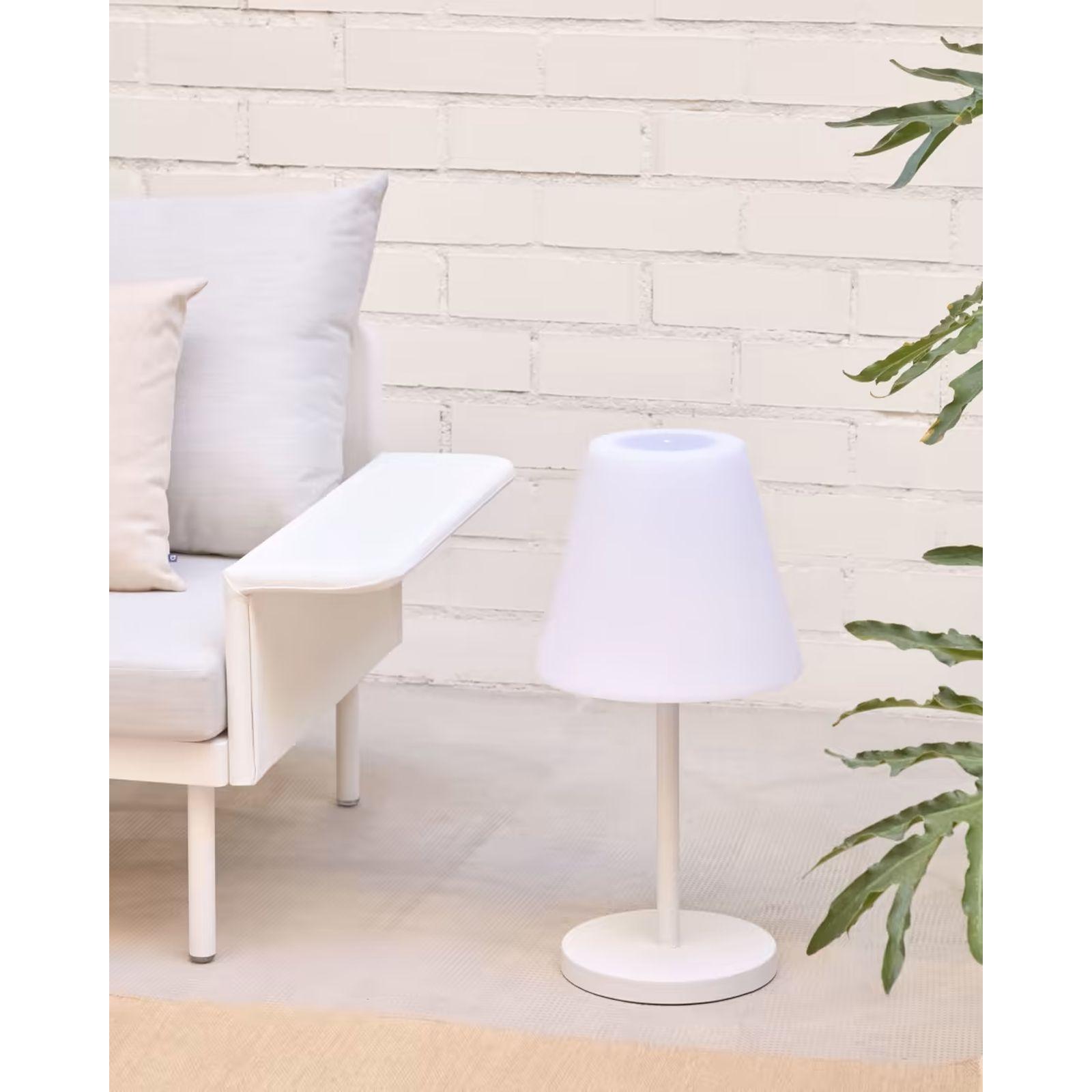 Garten Tischlampe Amy LED weiss