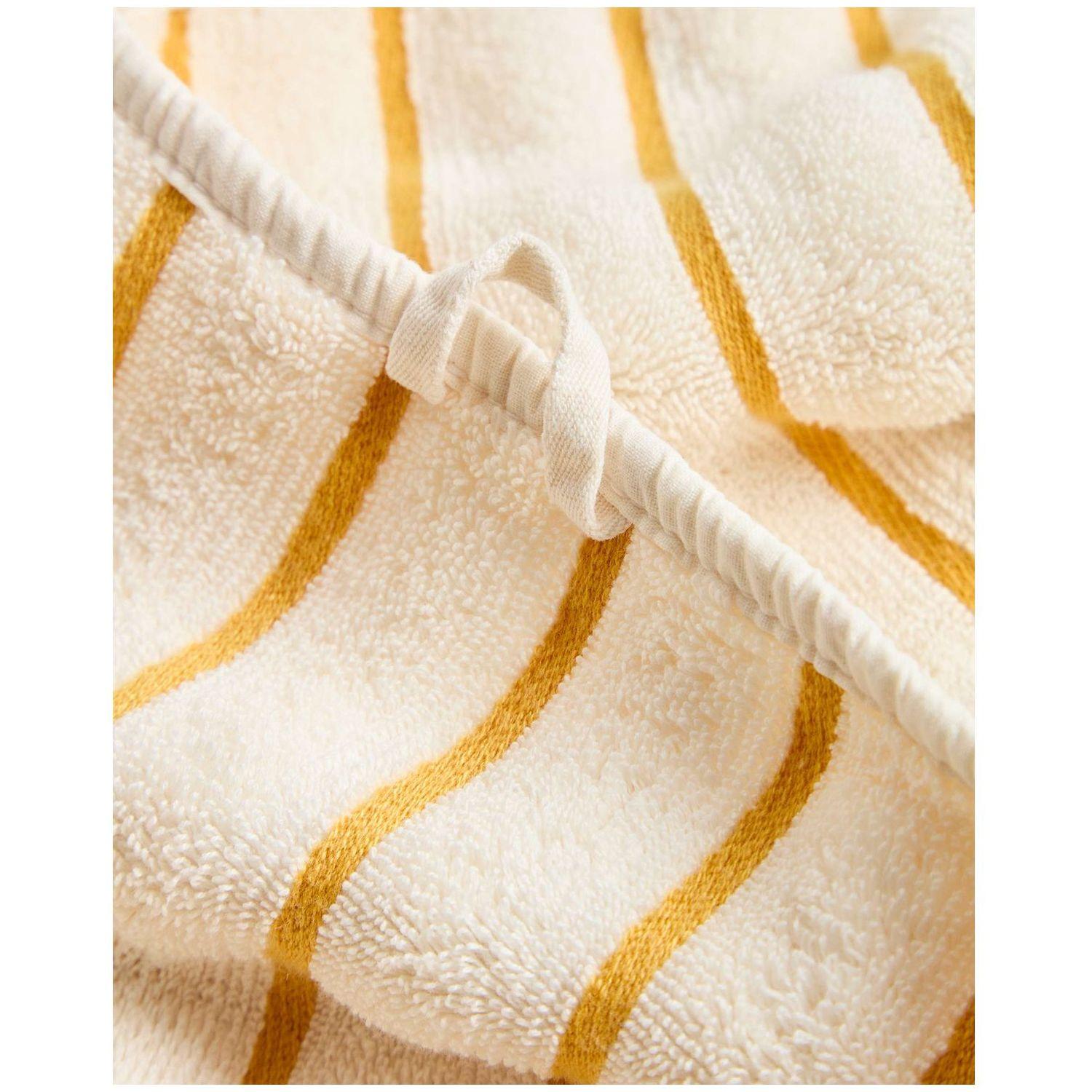 Handtuch Dorane aus 100 % Baumwolle mit gelben Streifen 70 x 140 cm