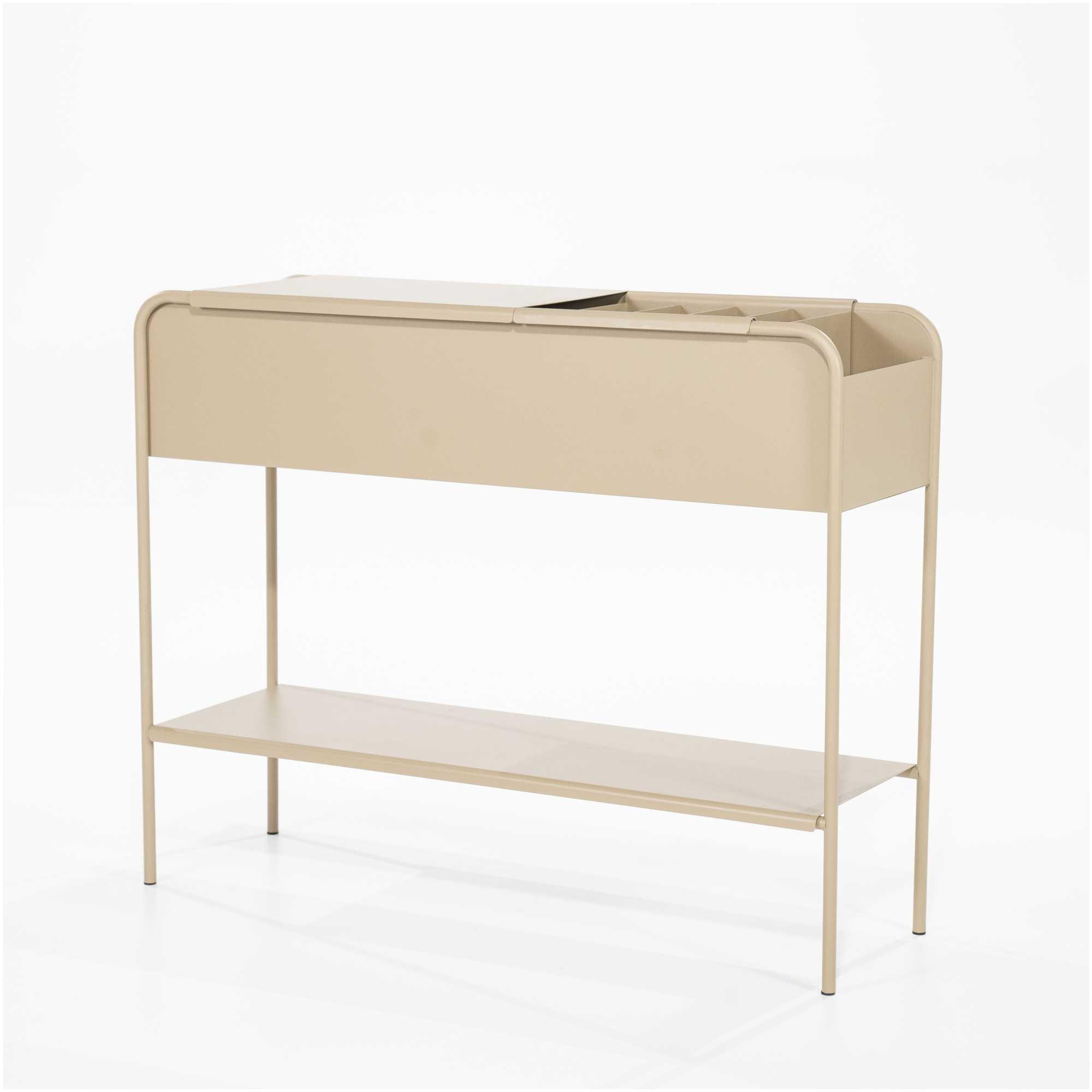 Konsole Bonnie mit Ablage und Korb Eisen taupe 95