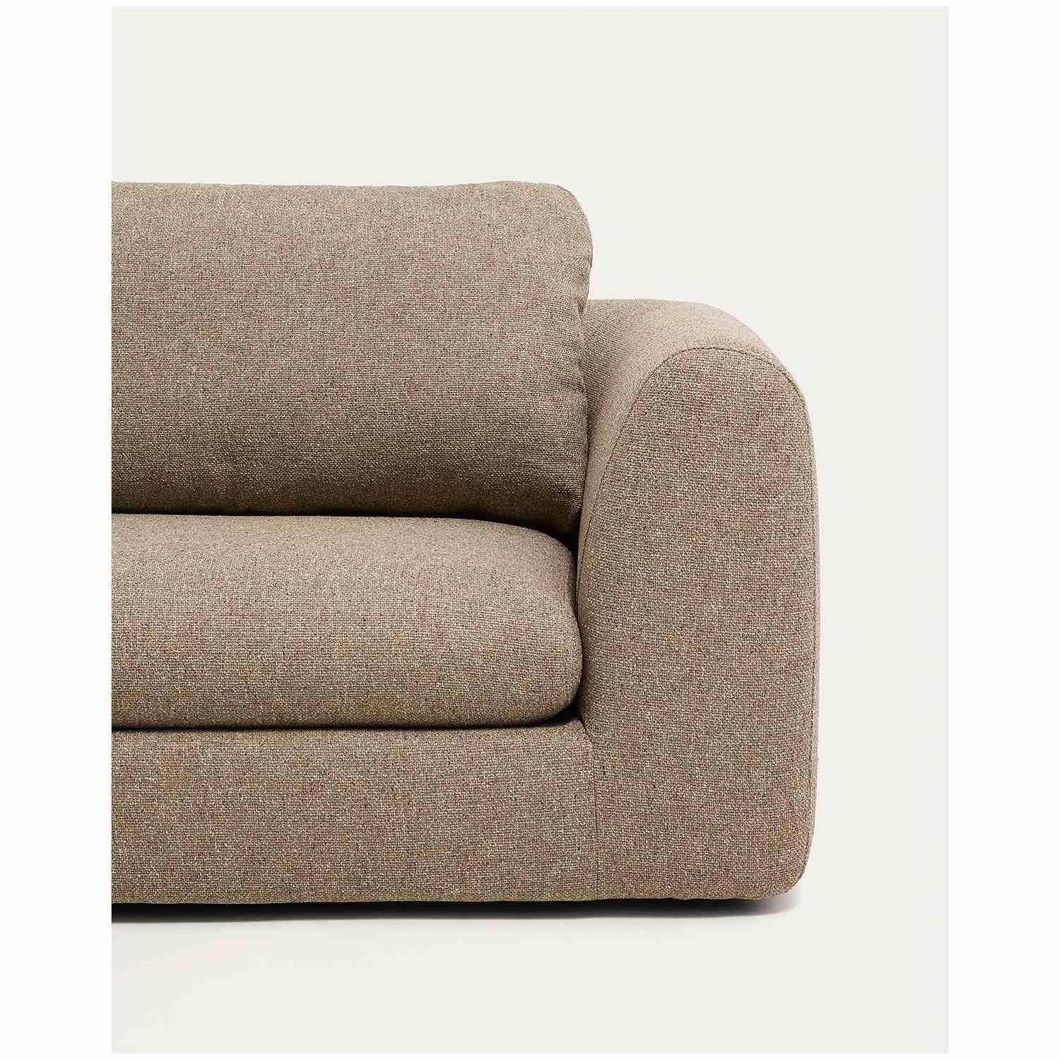 3-Sitzer Sofa Vera mit Chaiselongue links in Hellbraun 232x176 FSC Mix Credit