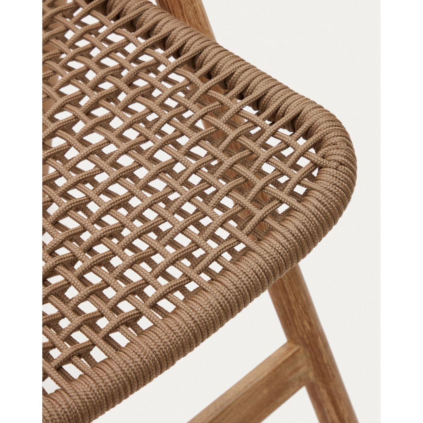 Garten Klappstuhl Dandara massives Akazienholz Seil beige 100% FSC