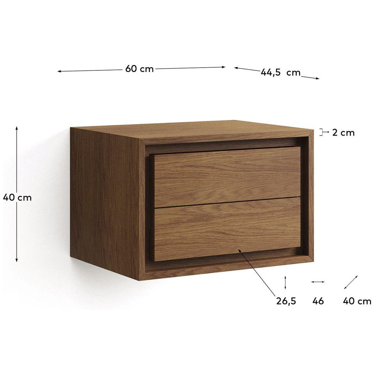 Badezimmermöbel Kenta aus massivem Teakholz mit Nussbaum Finish 60x45