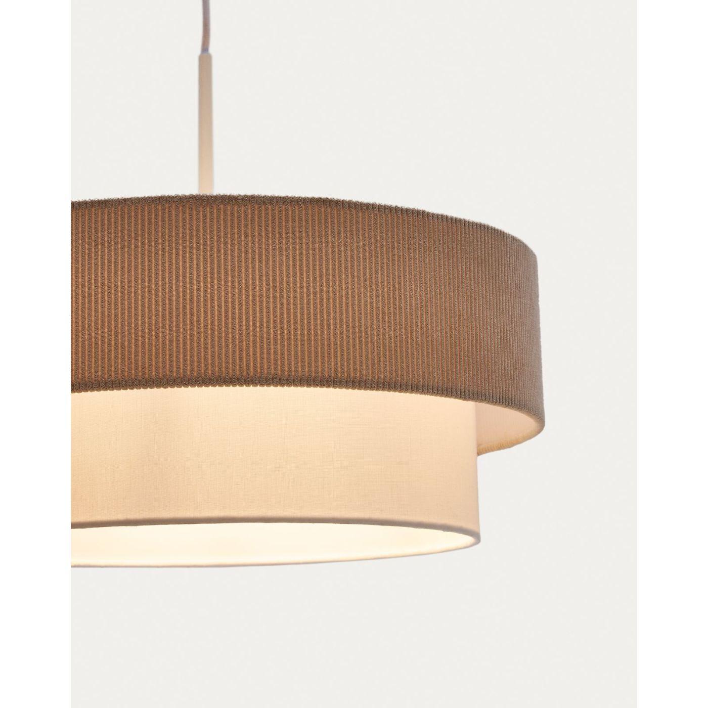 Deckenleuchte Bianella Baumwolle Cord beige 40x40