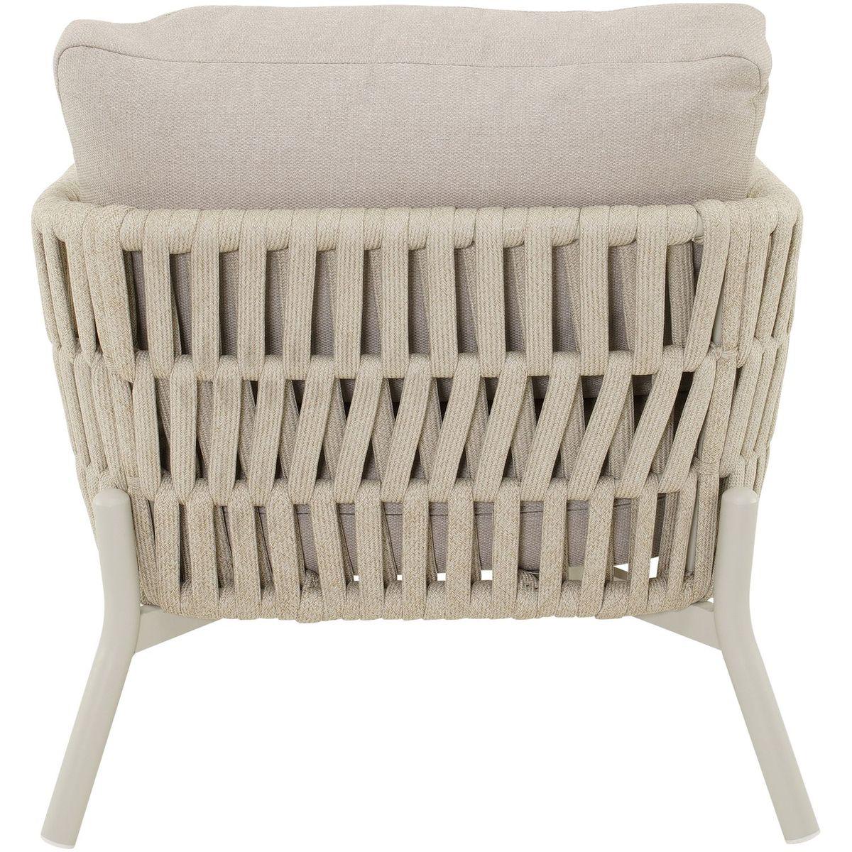 Garten Loungesessel Philip Aluminium Seil beige