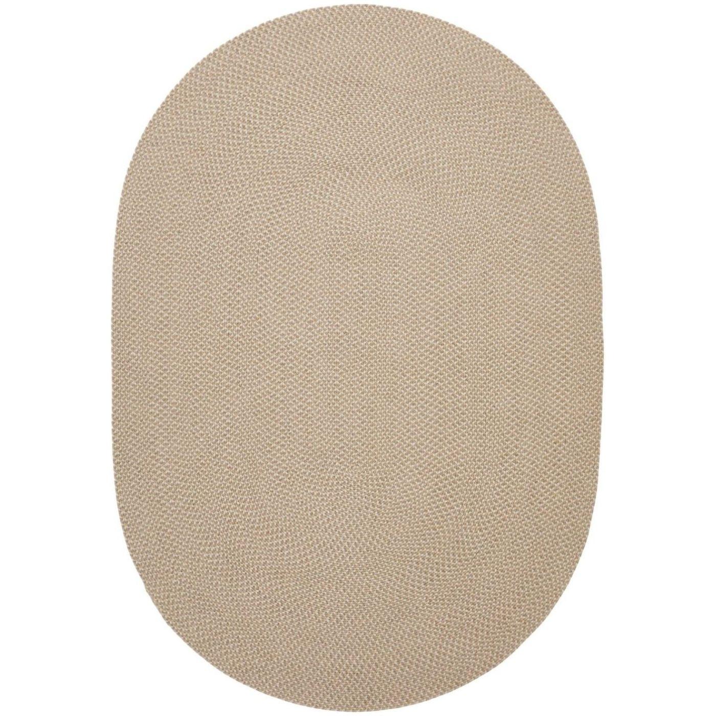 Rodhe Teppich oval 100 % PET beige 160 x 230 cm