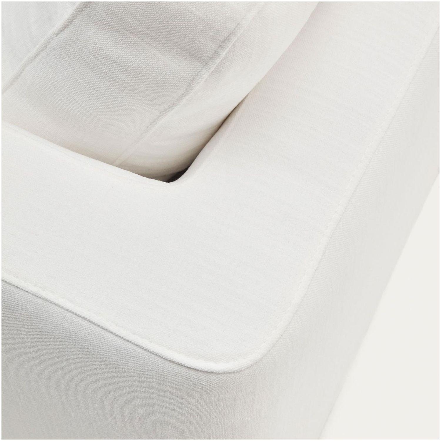 Sofa mit 2 Longchair Liegewiese Gala Stoff weiss 210x193