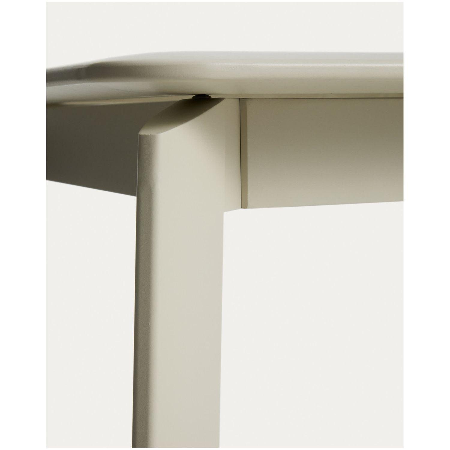 Ausziehtisch Brela aus Aluminium und 6 Stapelstühle Livadia aus Aluminium und ecrufarbenem