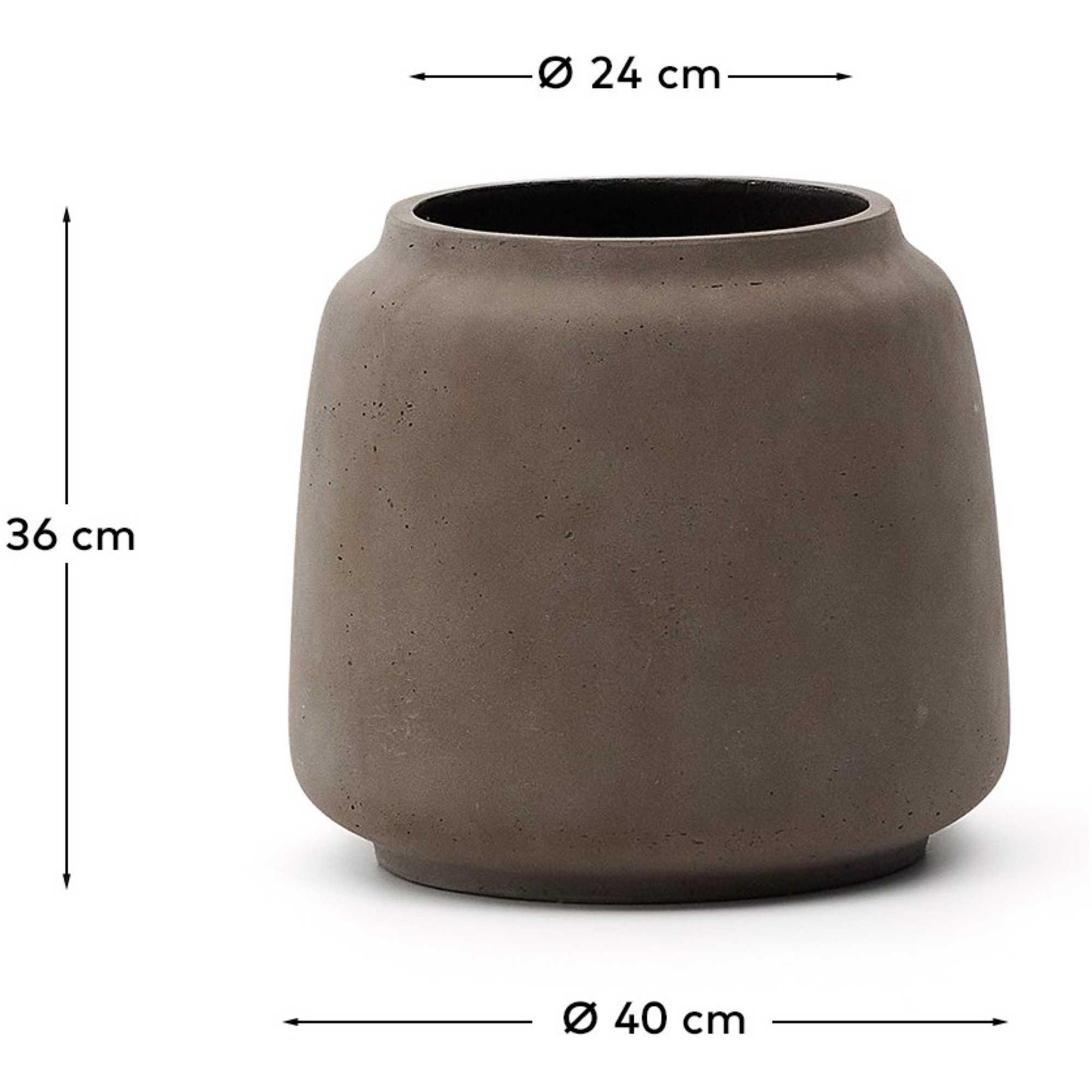 Blumentopf rund Lira in Terrakottaoptik 40x40