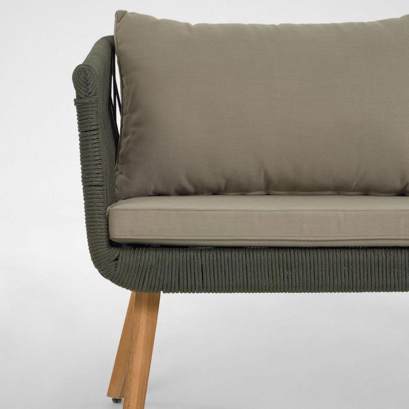 Gartenlounge Set Pestoni Akazienholz Seil (3-teilig)