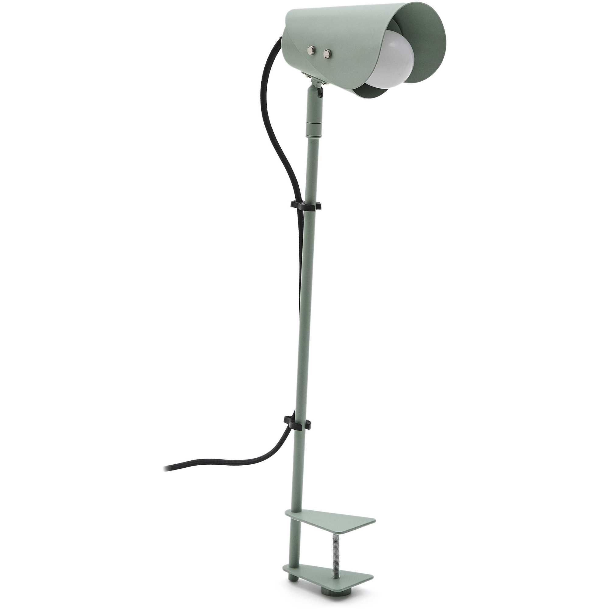 Schreibtischlampe mit Klemme Jula aus grünem Metall