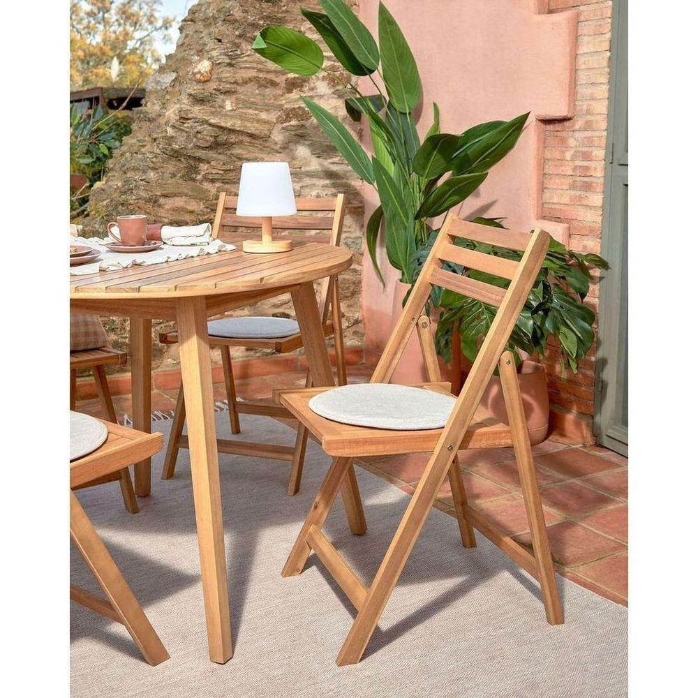 Garten Esstisch rund Verena Akazienholz 90x90