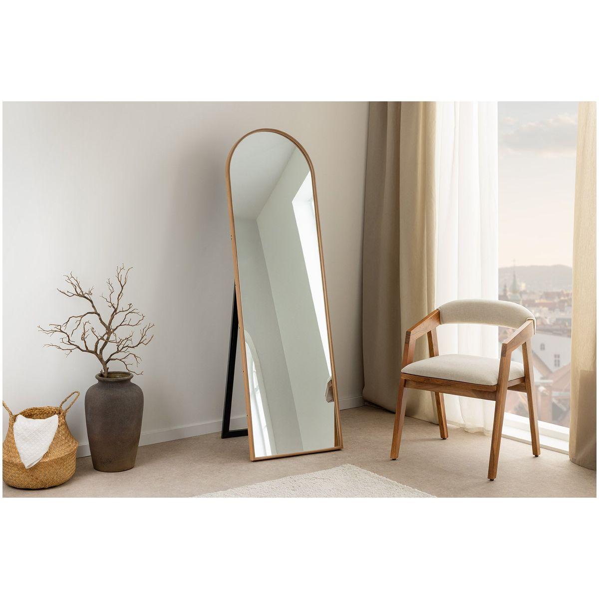 Standspiegel abgerundet Strano Eichenholzfurnier natur 50x165