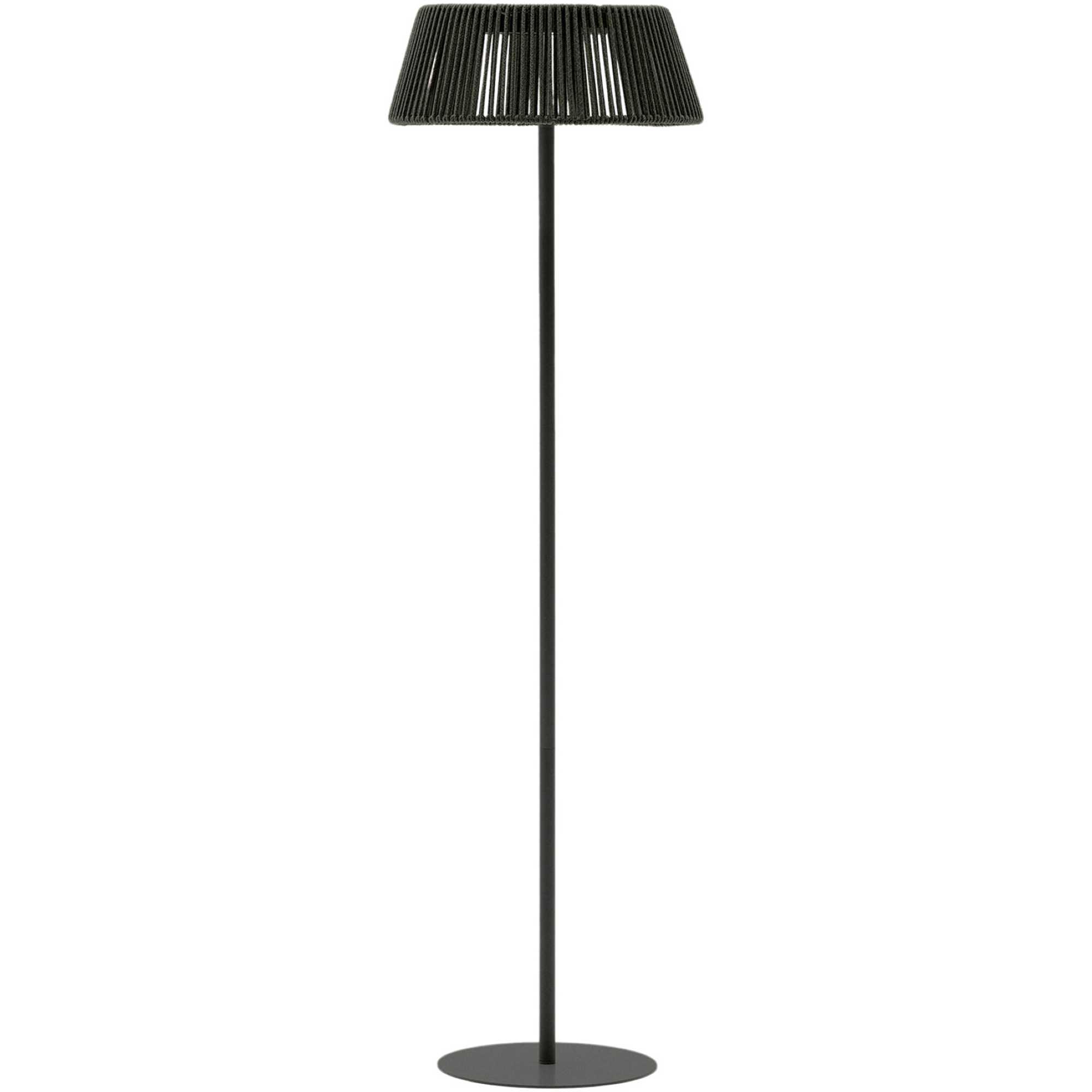 Outdoor-Solar-Stehlampe Aldet aus grünem Seil 46x46