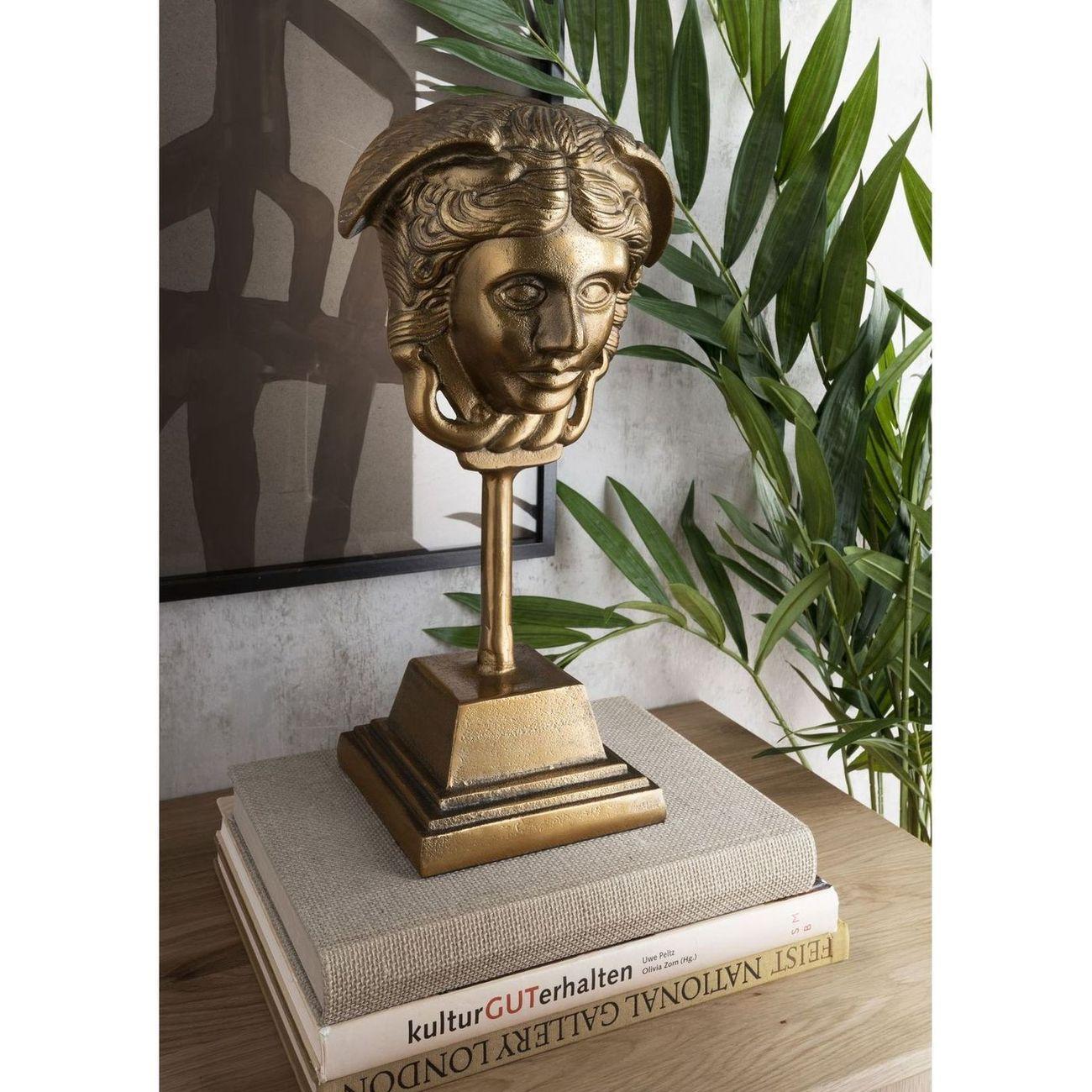 Deko Figur Medusa Aluminium gold 20x40