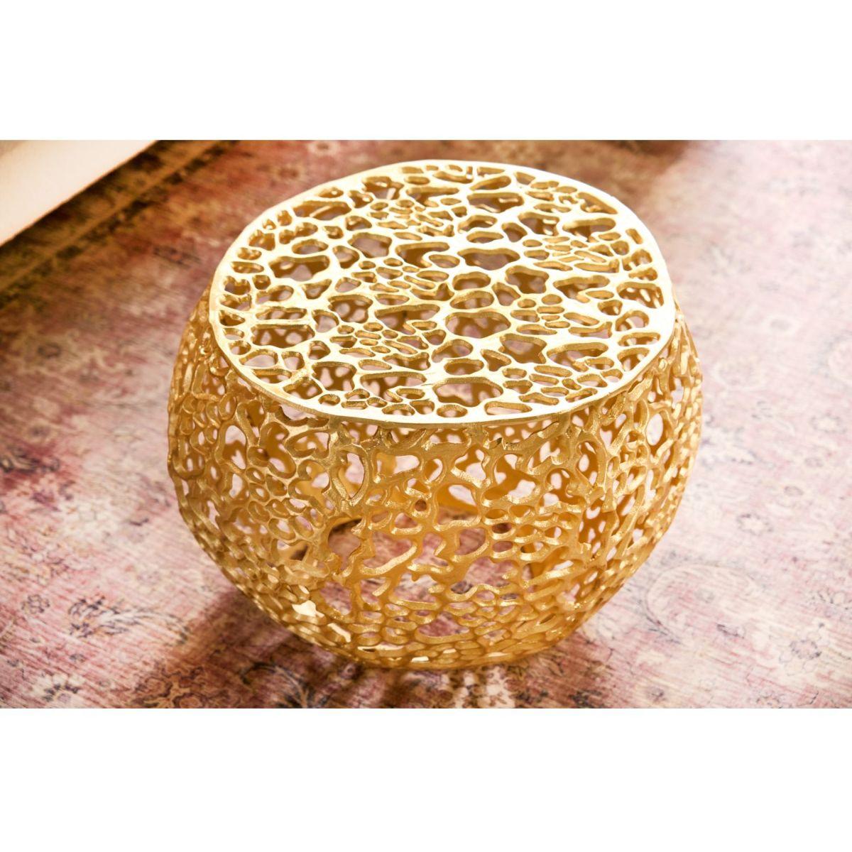 Beistelltisch Abstract 53x53 Metall gold
