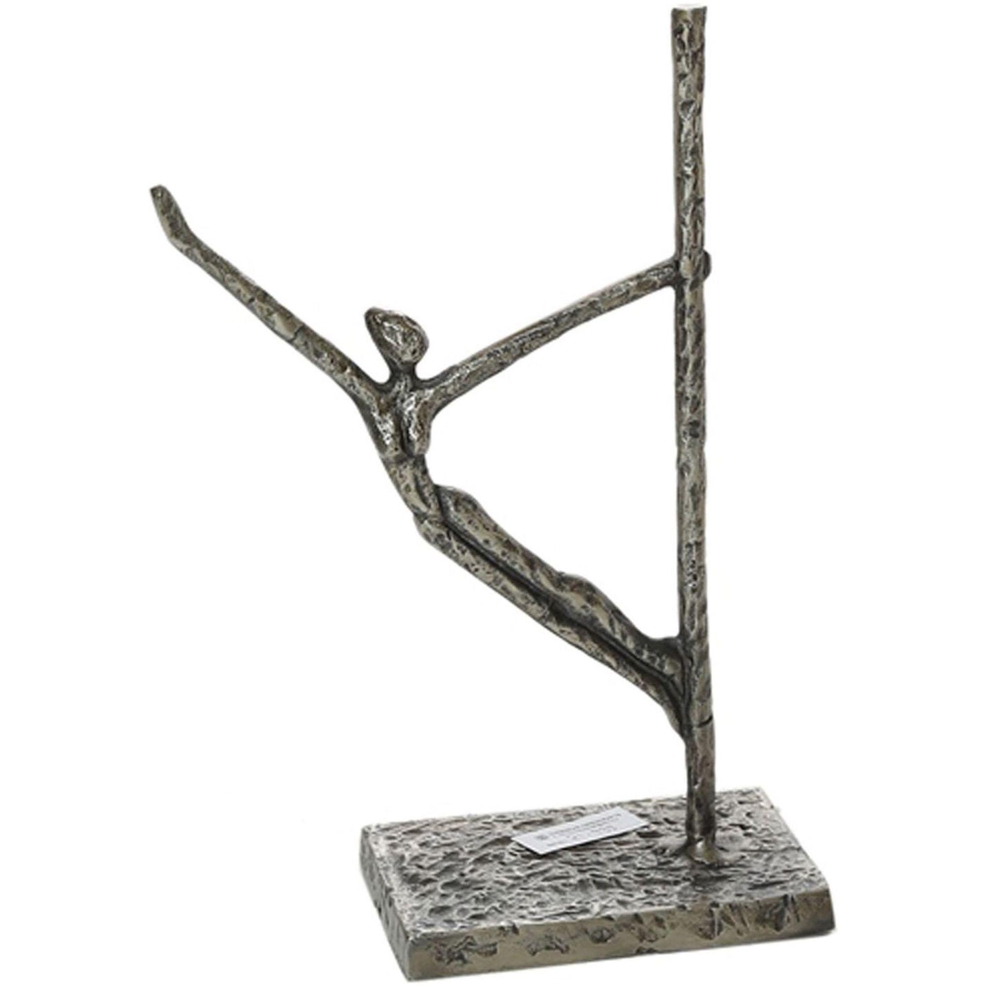 Deko Figur Athletic Aluminiumguss silber