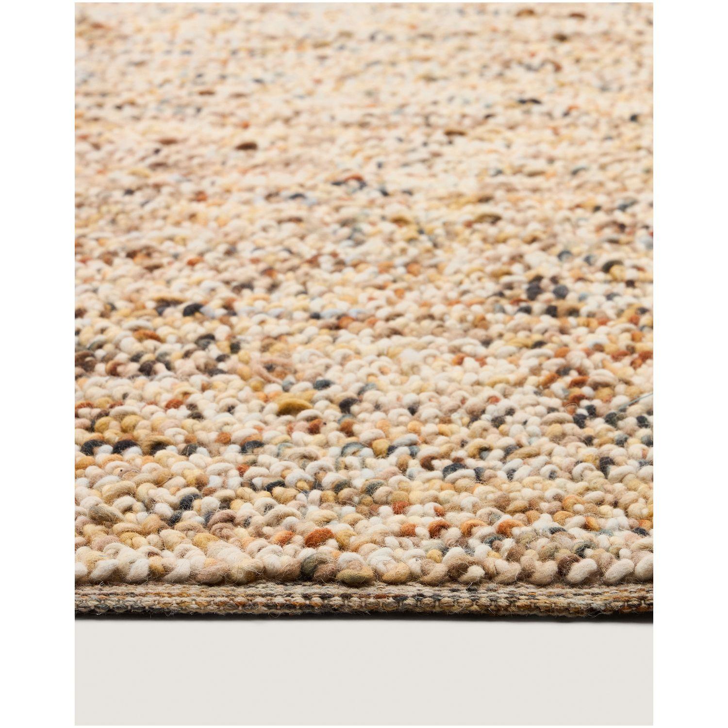 Bouclé-Wollteppich Elanis mehrfarbig 160x230