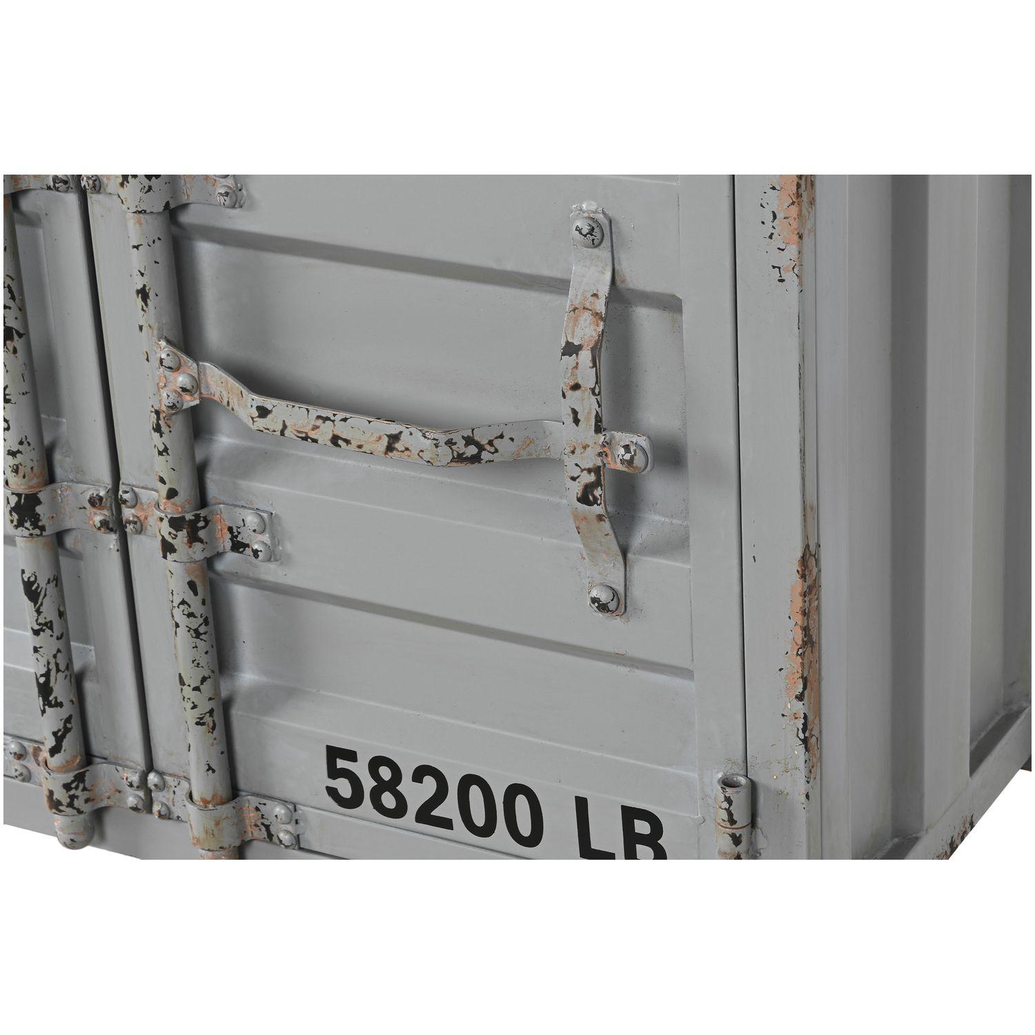 Barschrank Kommode Container Metall grau 77x64