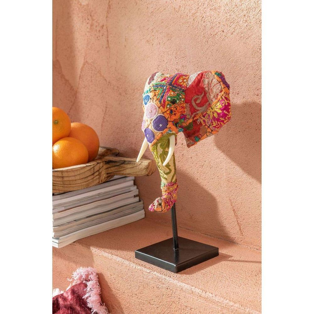 Deko Elefant auf Fuss Textil mehrfarbig