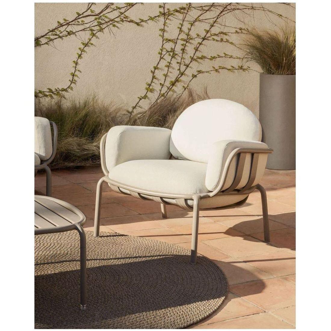Gartenteppich rund Outdoor Despas Synthetikfaser ecru 200x200