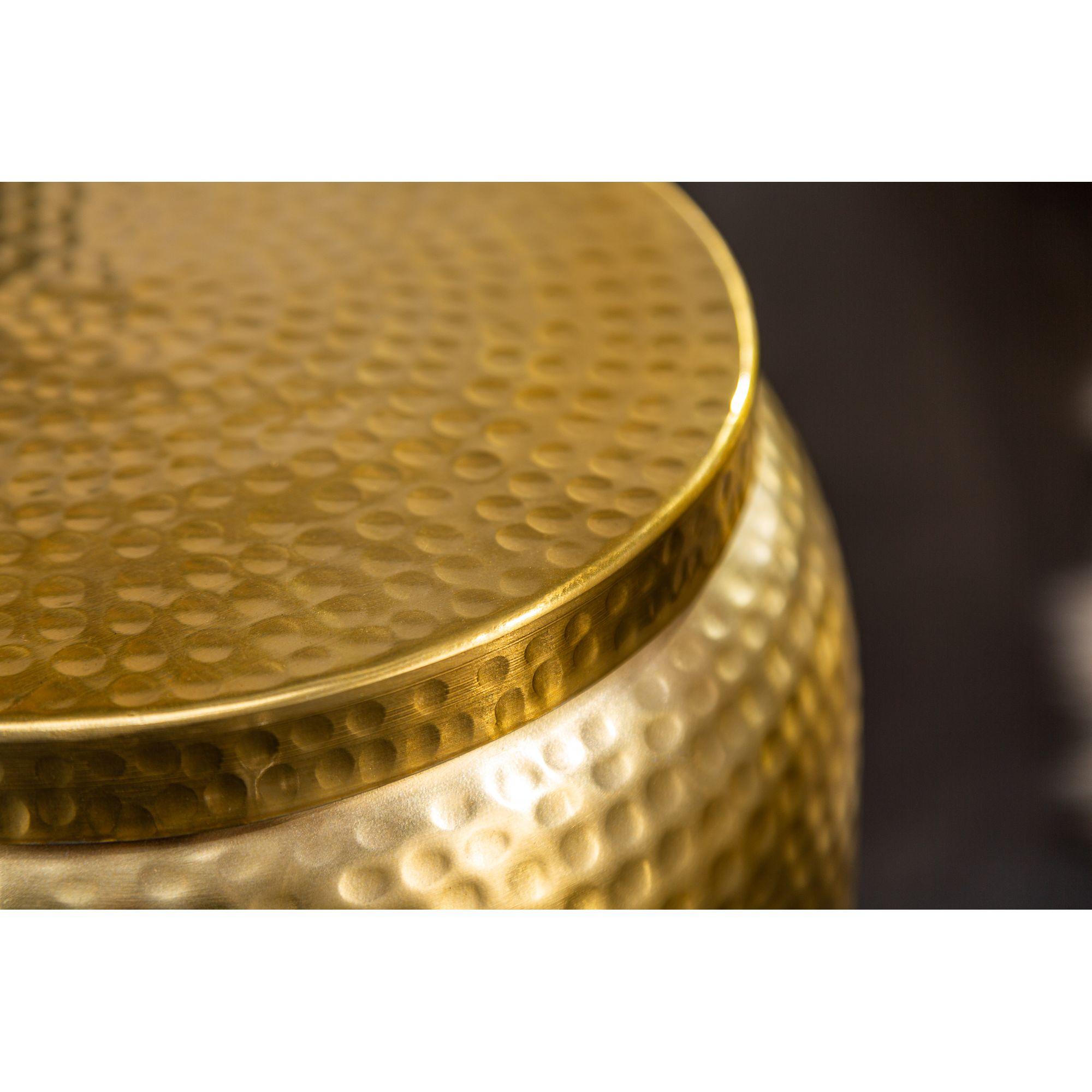 Beistelltisch rund Bazzar Storage 35cm Aluminium gold