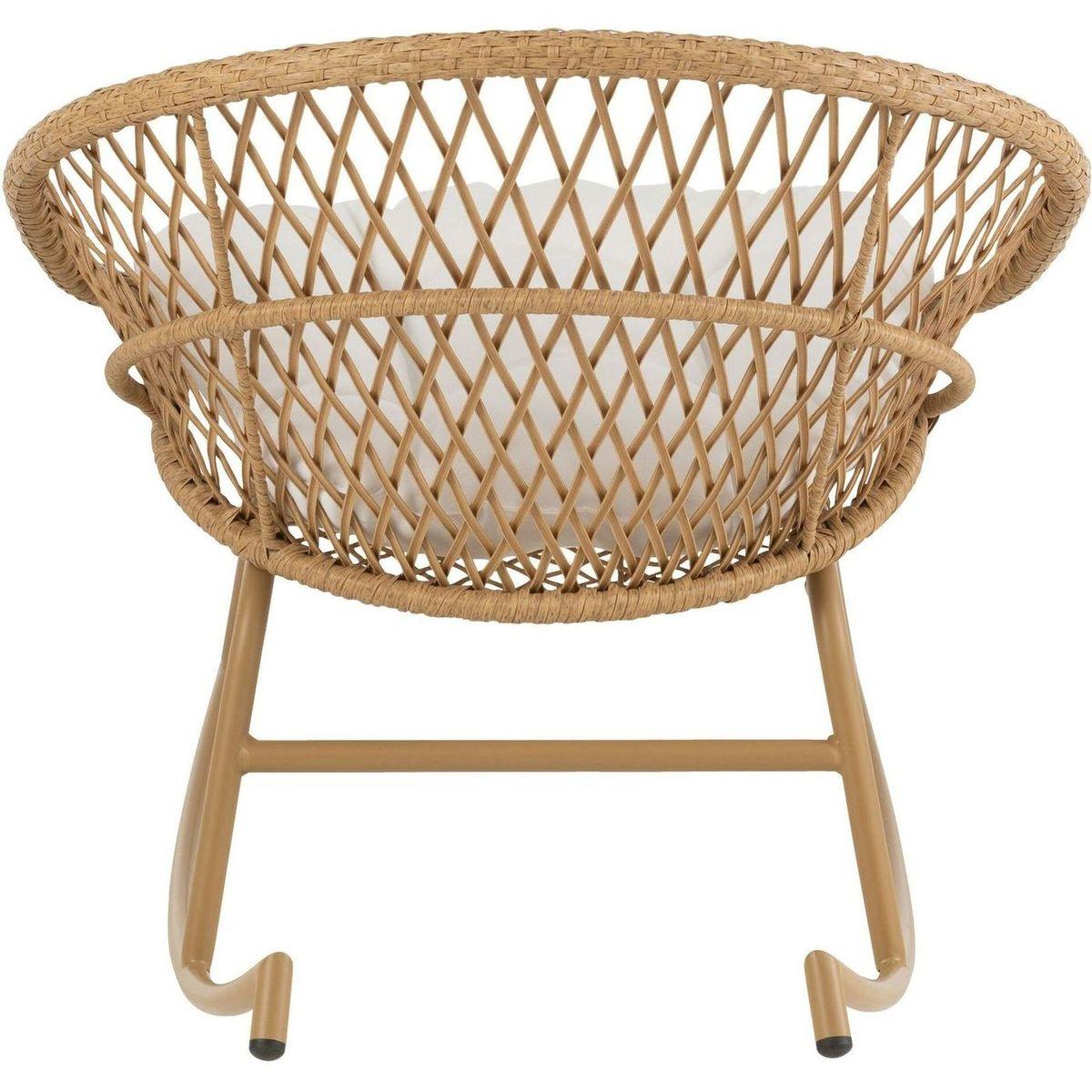 Garten Schaukelsessel Paya Rattan beige