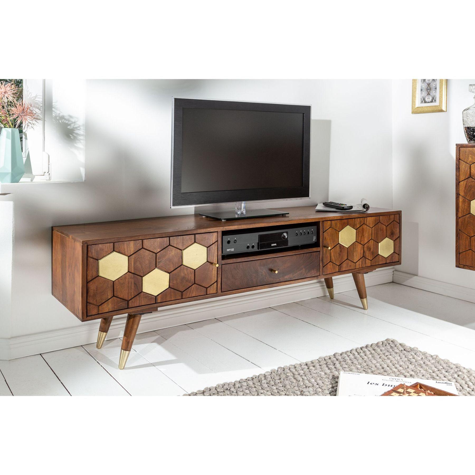TV Board Beehive I 140cm Akazie