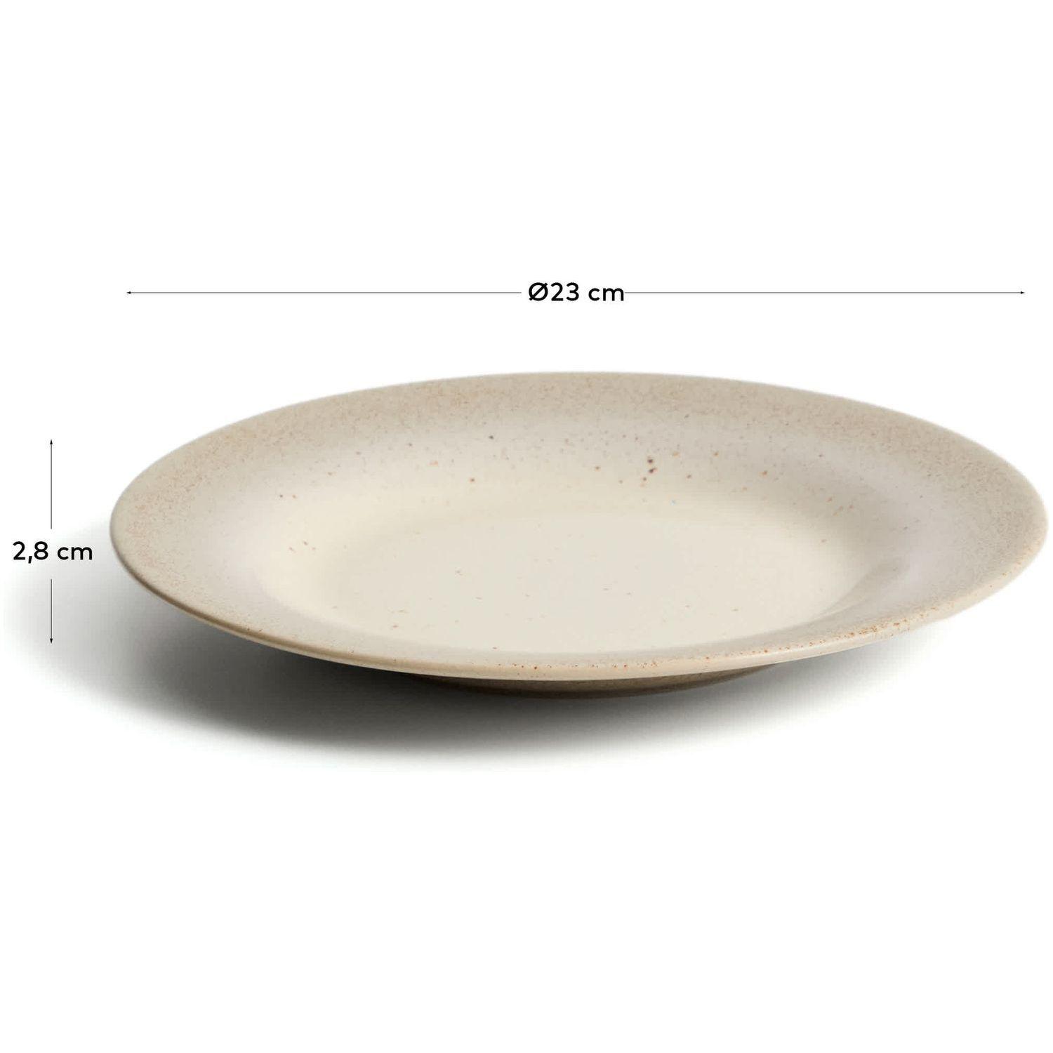 Dessertteller Sarel aus Keramik in Beige