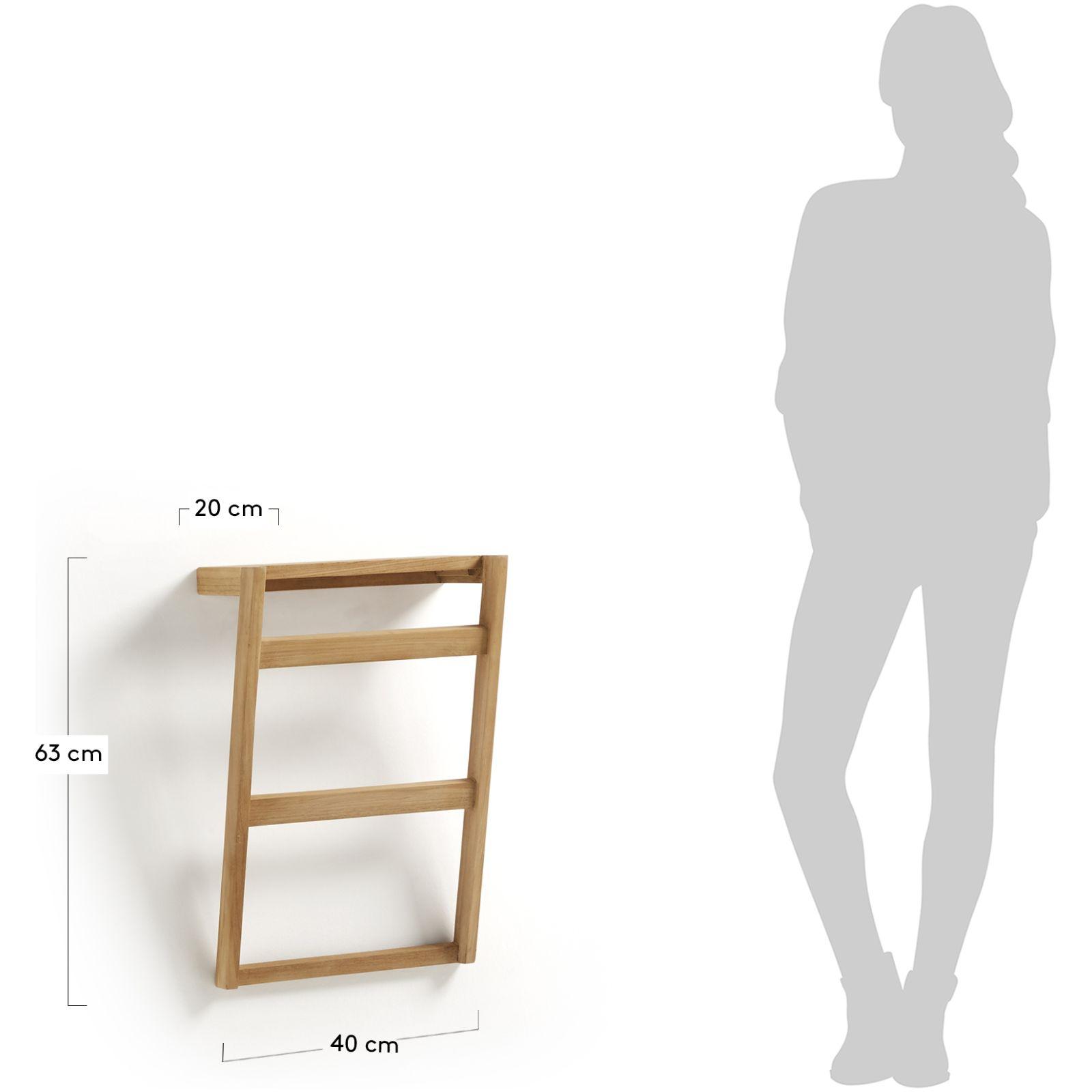 Handtuchhalter Wand Kuveni Teakholz natur 40x63