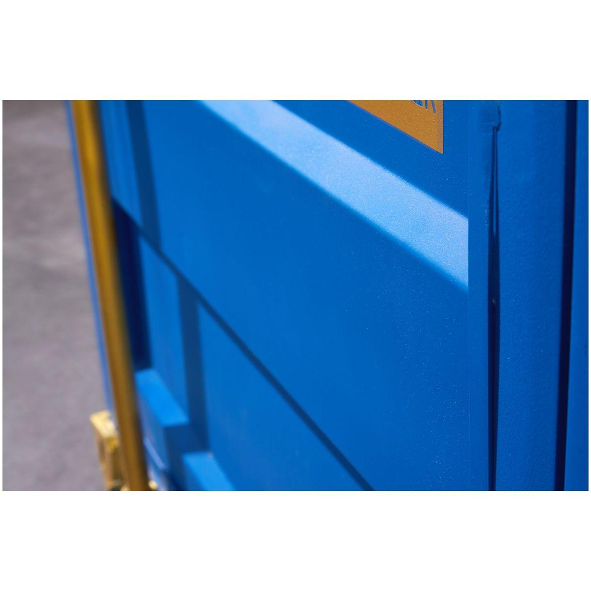 Barschrank Container Metall blau 76x180