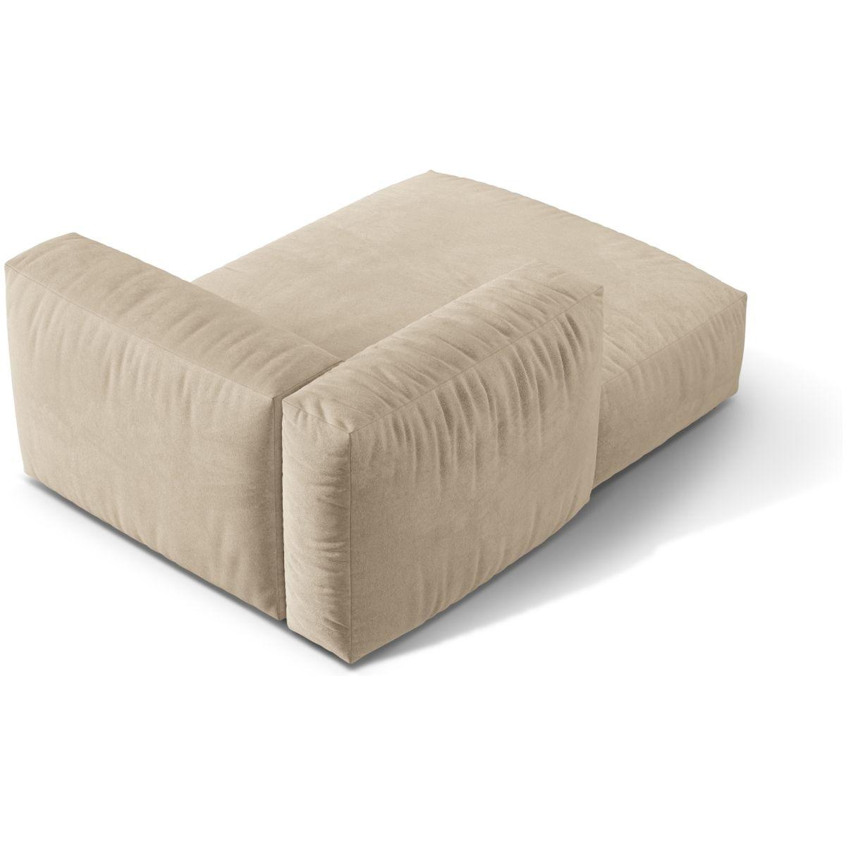 Chaise Longue Martina 176x120x75 - Ausrichtung: links - Bezug: Velvet (Vogue), Light Beige