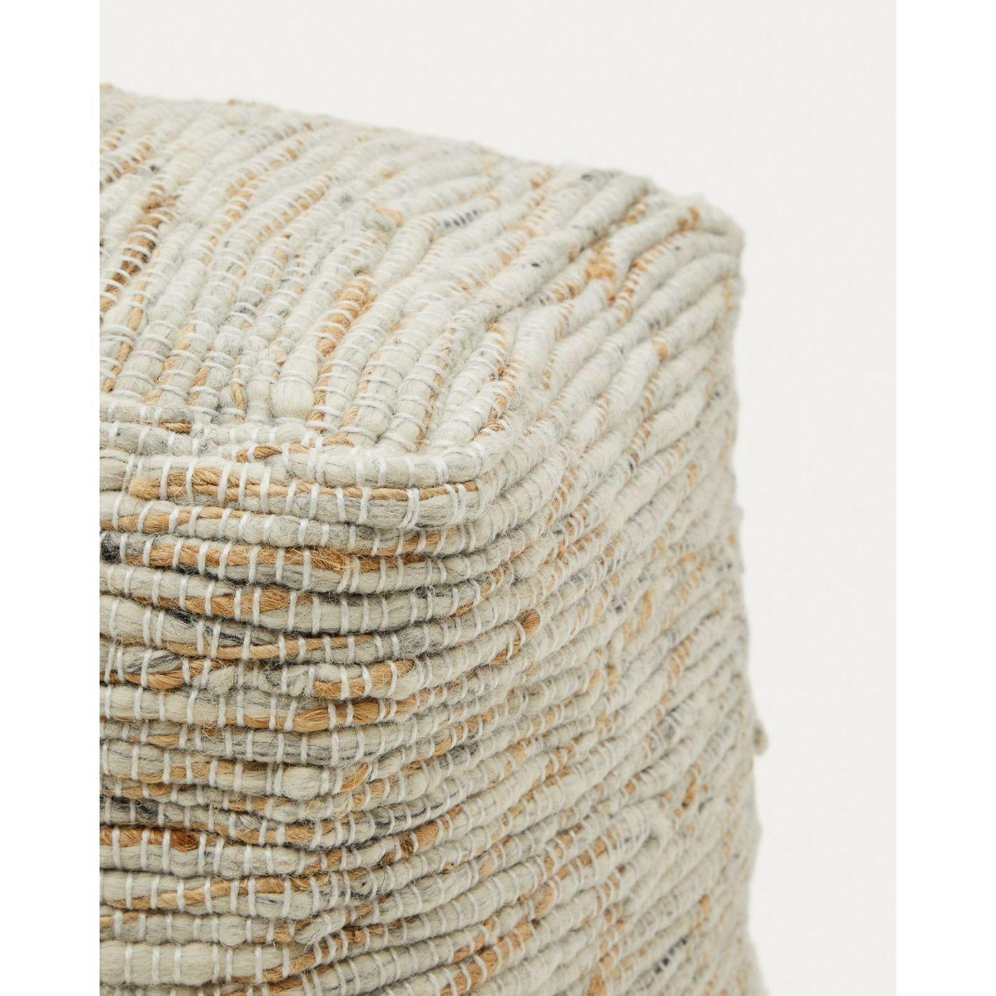 Hocker Puff Selise aus Naturjute 45x45
